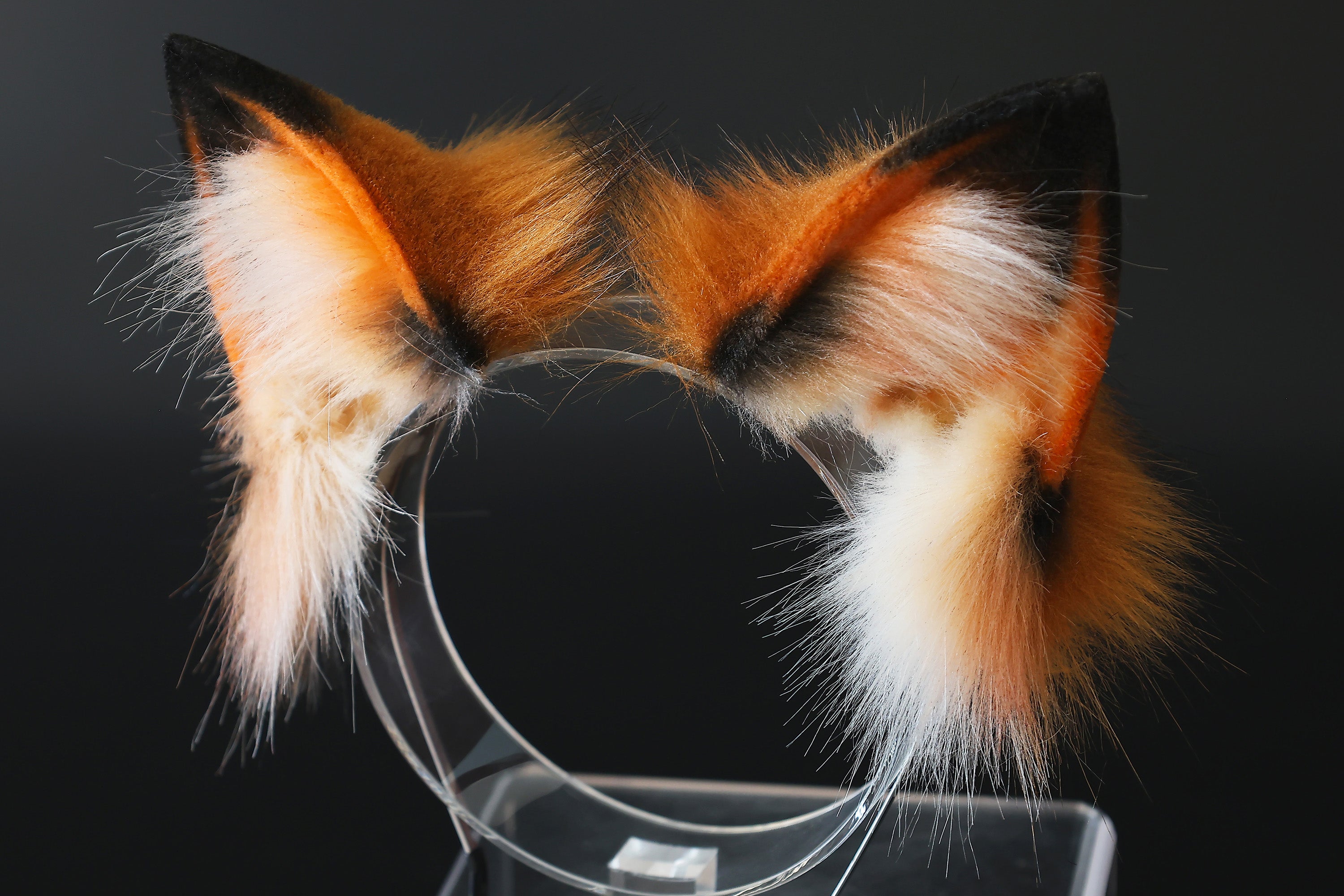 Realistic faux fur fox tail and ear set splicing wolf ear and tail anime cosplay therian cat ear and tail butt plug kitten kemonomimi halloween gifts