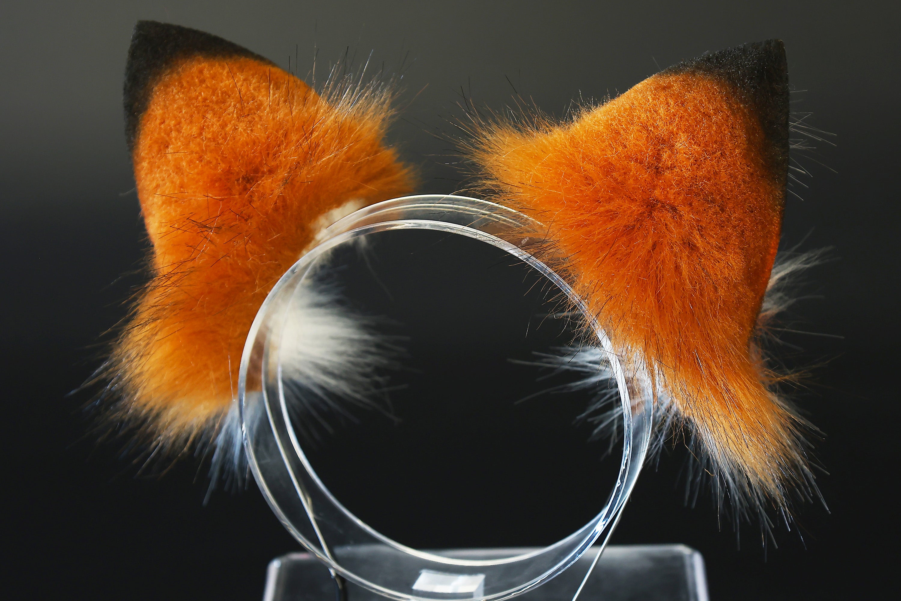 Realistic faux fur fox tail and ear set splicing wolf ear and tail butt plug anime cosplay therian cat ear and tail kitten tail and ears kemonomimi