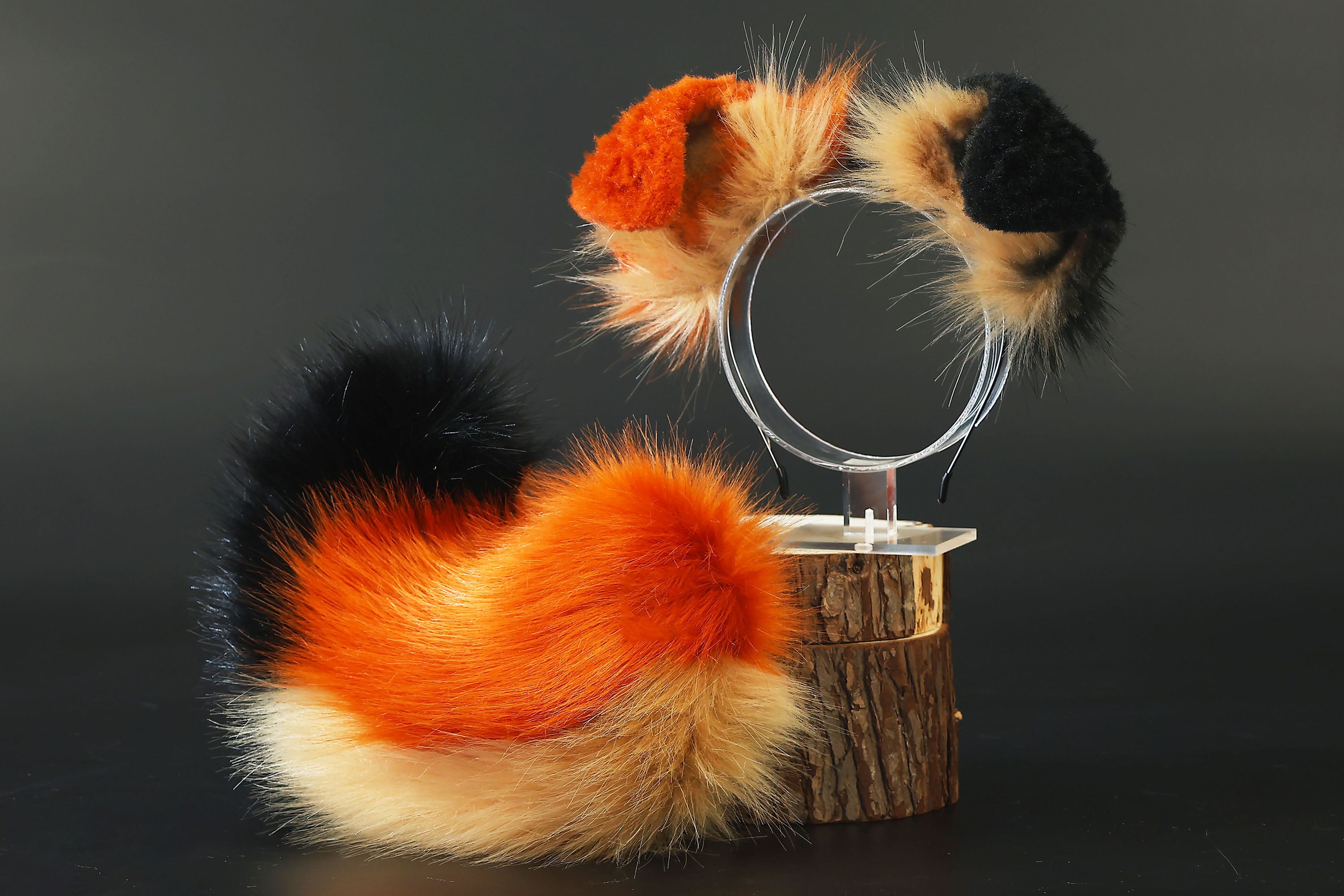 Realistic faux fur shepherd dog tail and ear Shiba Inu dog ear and tail butt plug puppy therian animal cosplay puppy ear and tail puppy kemonomimi ears gift