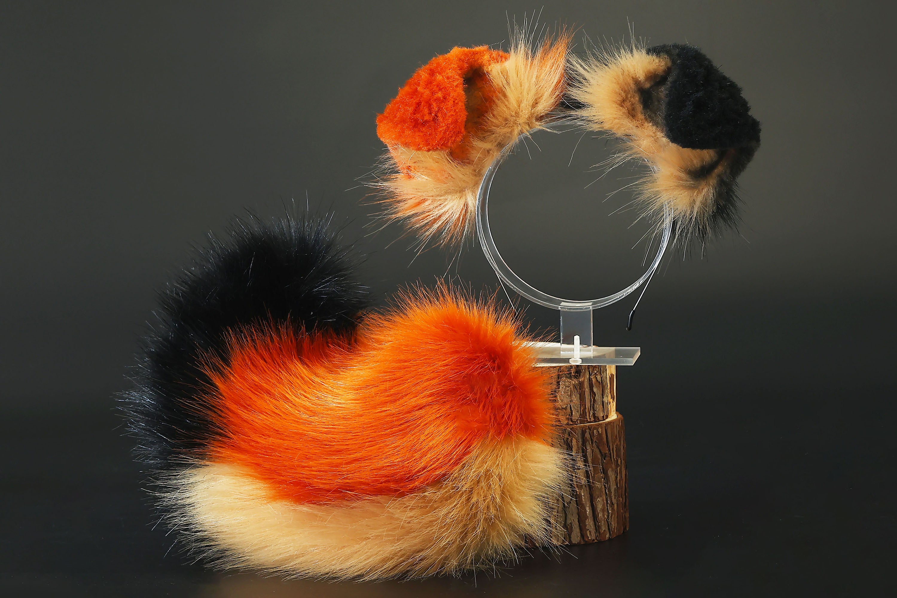 Realistic faux fur shepherd dog tail and ear Shiba Inu dog ear and tail butt plug puppy therian animal cosplay puppy ear and tail puppy kemonomimi ears gift