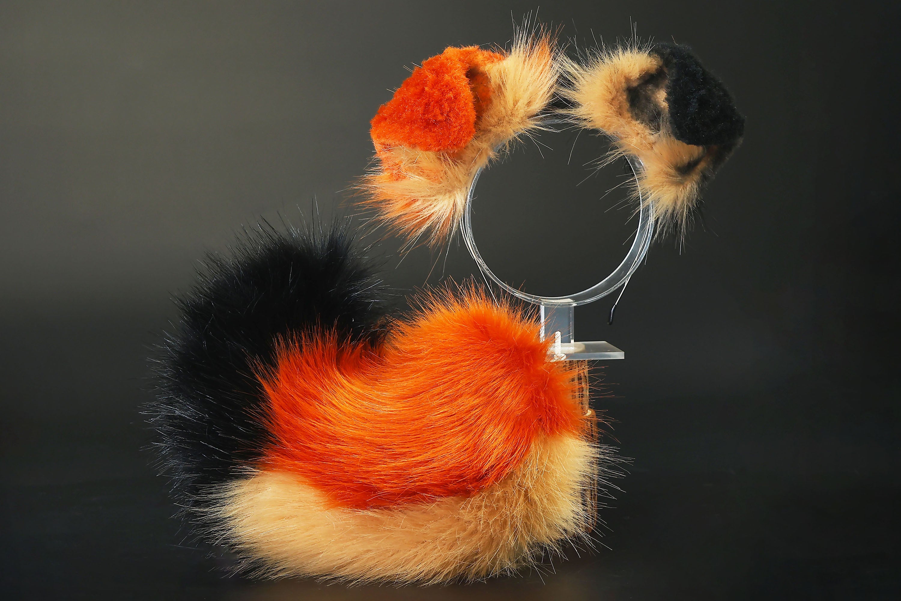 Realistic faux fur shepherd dog tail and ear Shiba Inu dog ear and tail butt plug puppy therian animal cosplay puppy ear and tail puppy kemonomimi ears gift