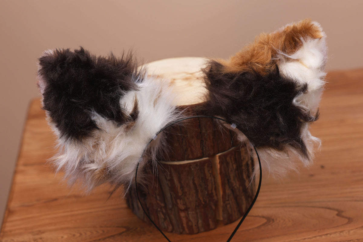 Red merle border collie dog tail and ear faux fur red border collie dog ear and tail butt plug anime cosplay therian puppy ear and tail kemonomimi