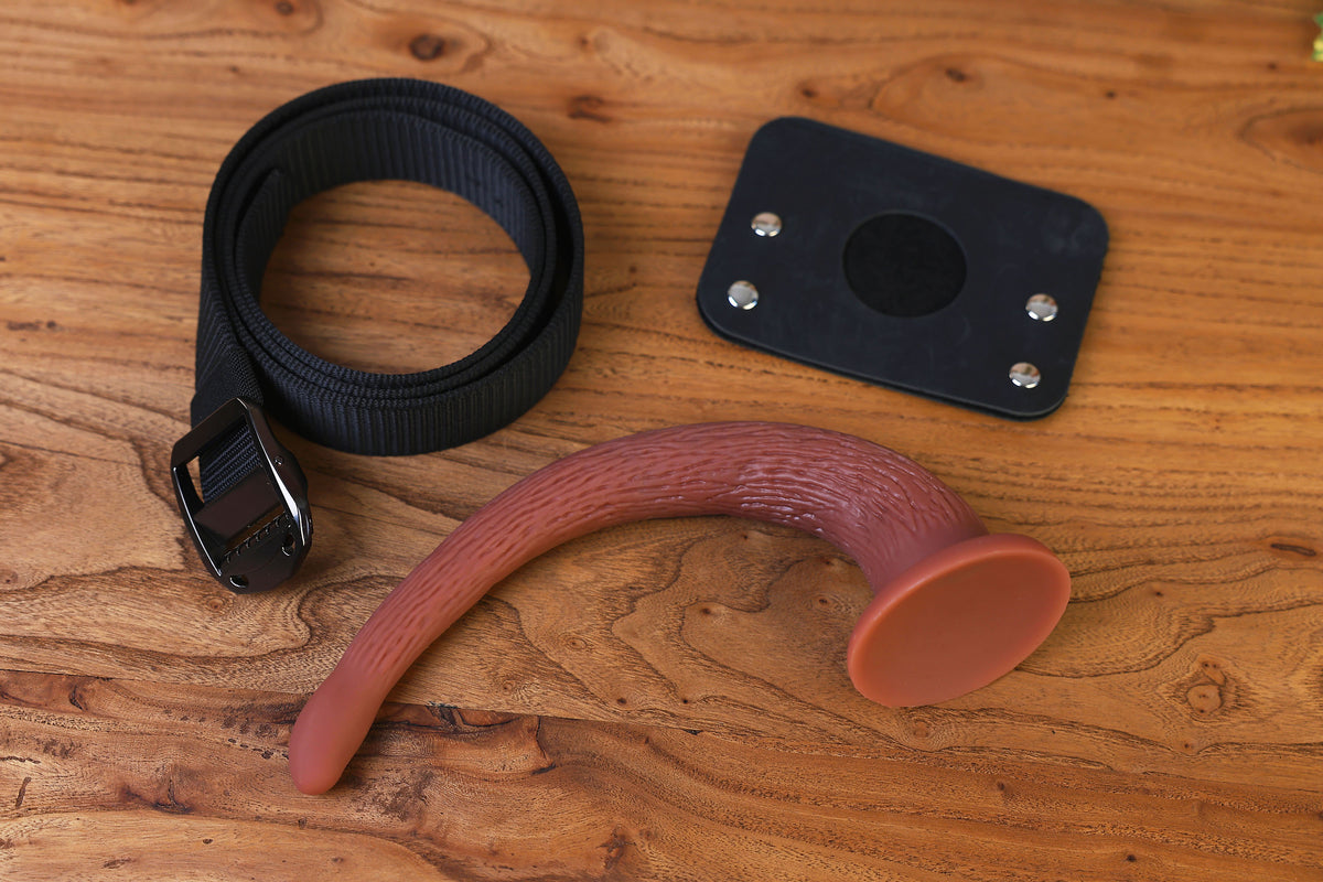 Small hypermotion tail silicone core with secure leather holster hyper motion tail wagging tail kemonomimi therian silicone core tail