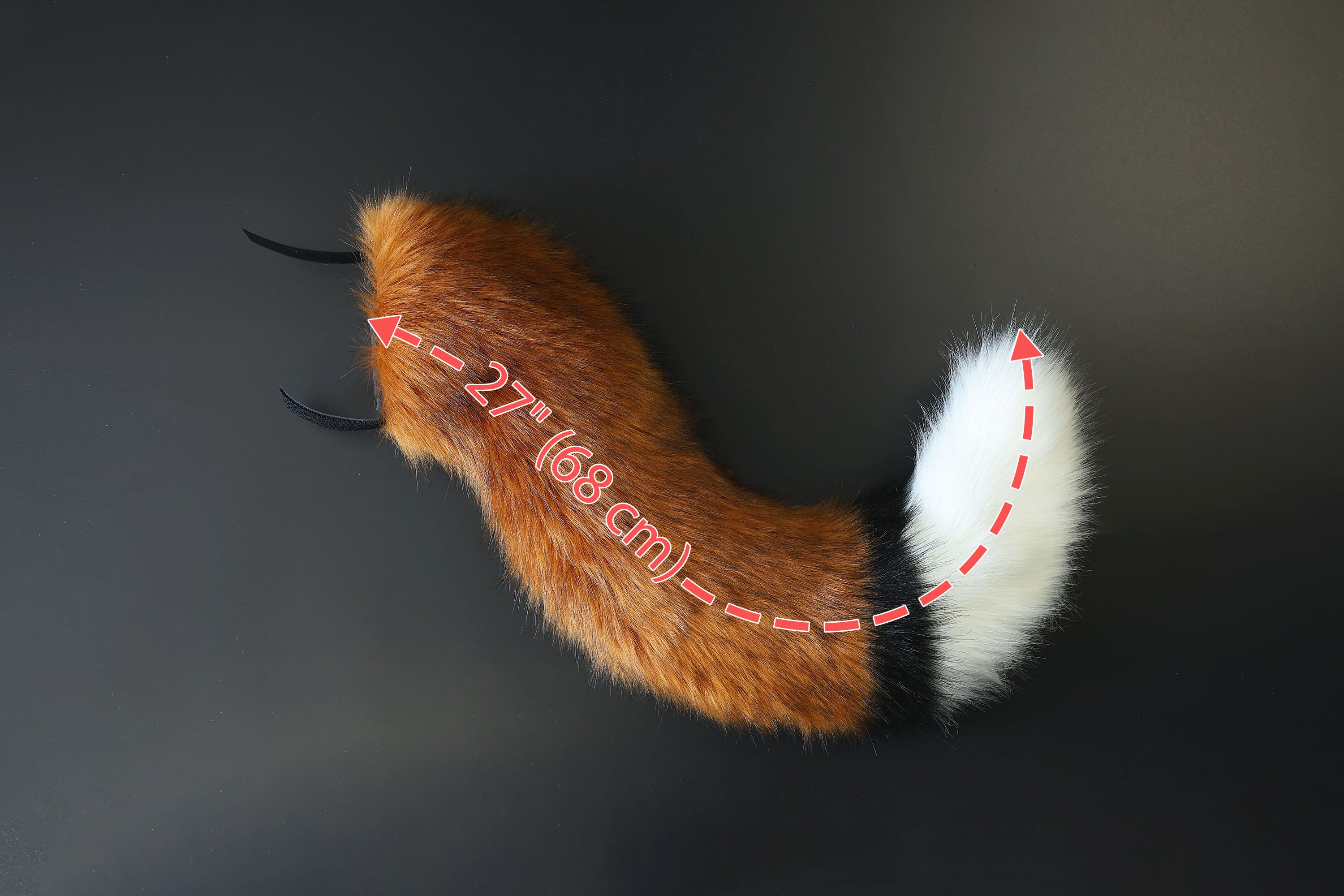 Hyper motion red fox tail sleeve for silicone core tail hypermotion tail covers super motion wolf tail covers fox therian tail wolf kemonomimi