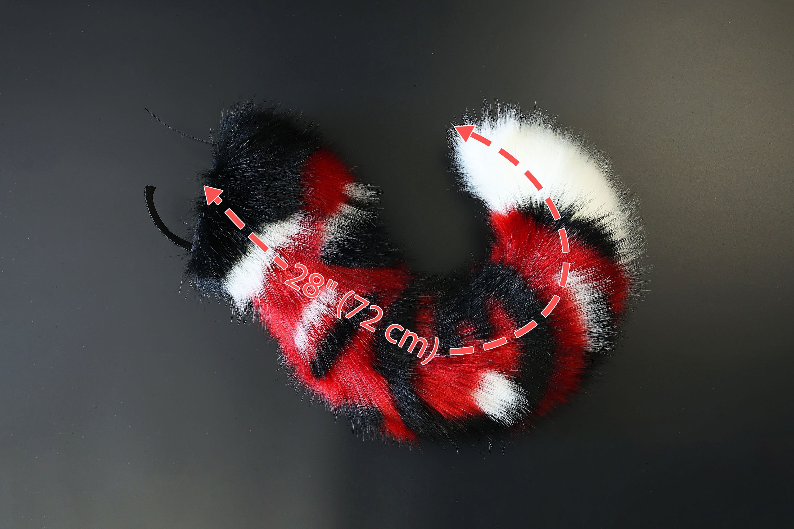 Calico red hyper motion tail sleeve for silicone core tail base dog hypermotion tail covers super motion tail covers therian puppy kemonomimi