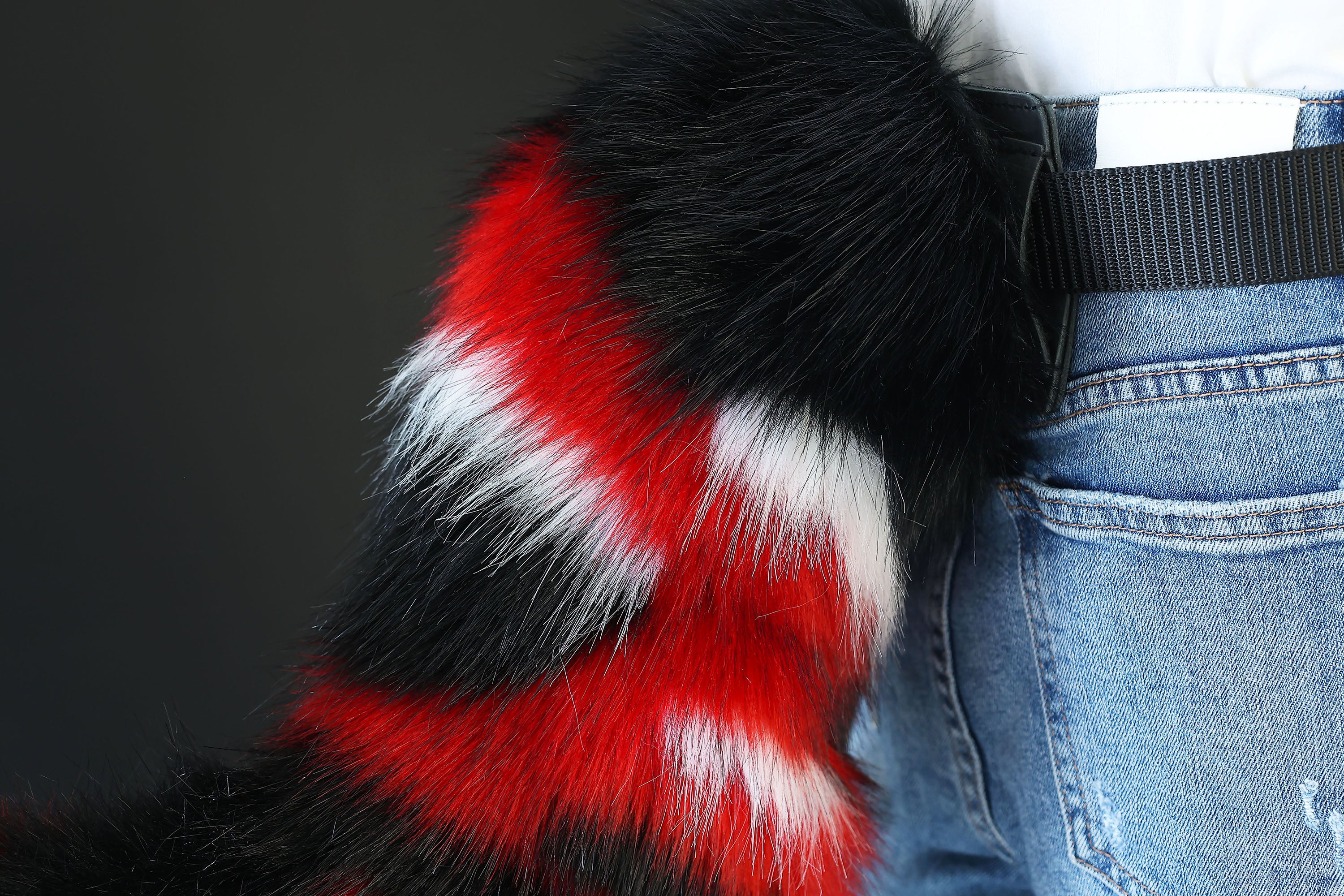 Calico red hyper motion tail sleeve for silicone core tail base dog hypermotion tail covers super motion tail covers therian puppy kemonomimi