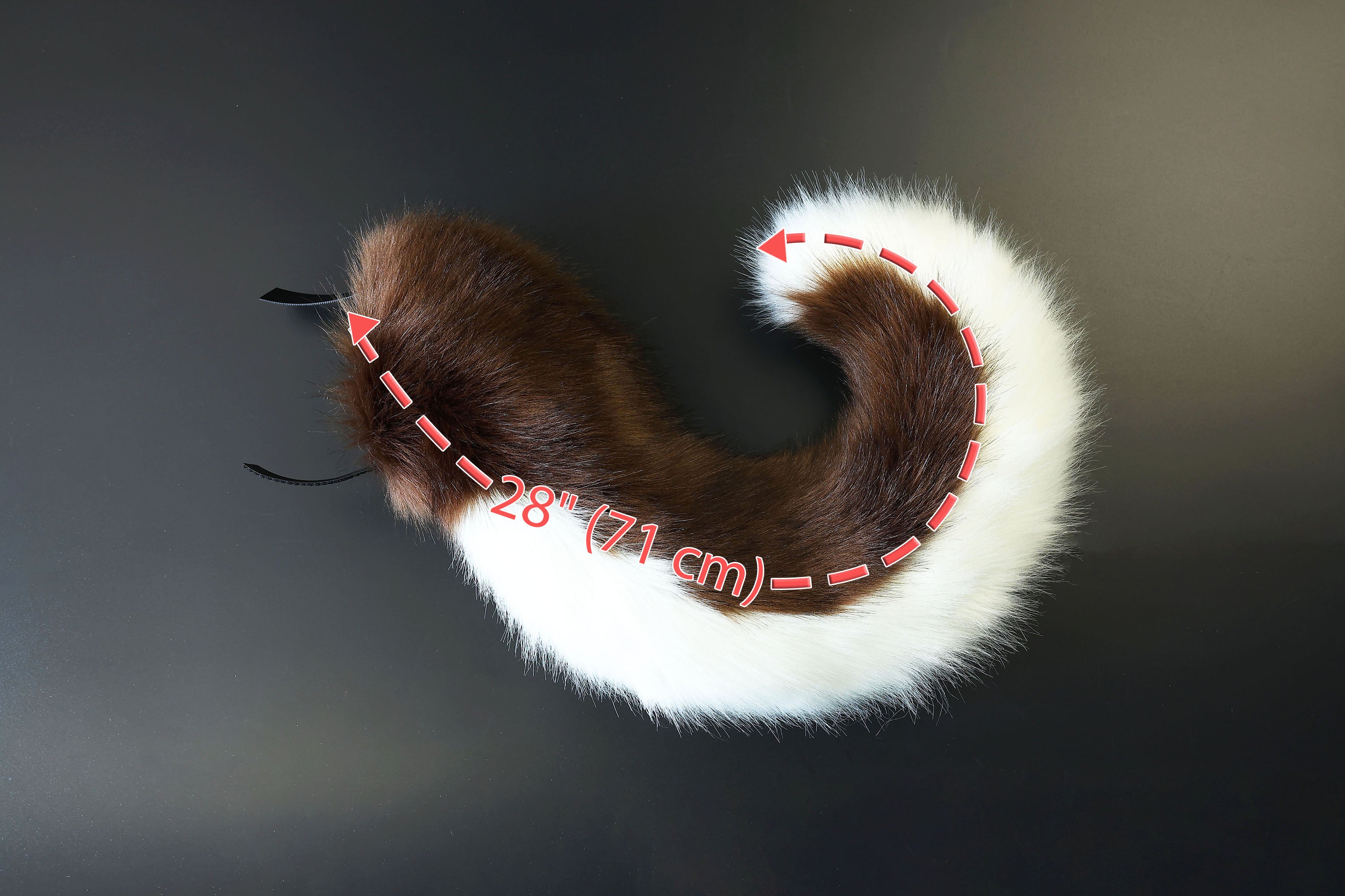Hyper motion tail sleeve for silicone tail Brown white dog hypermotion tail covers super motion tail covers puppy therian tail kemonomimi
