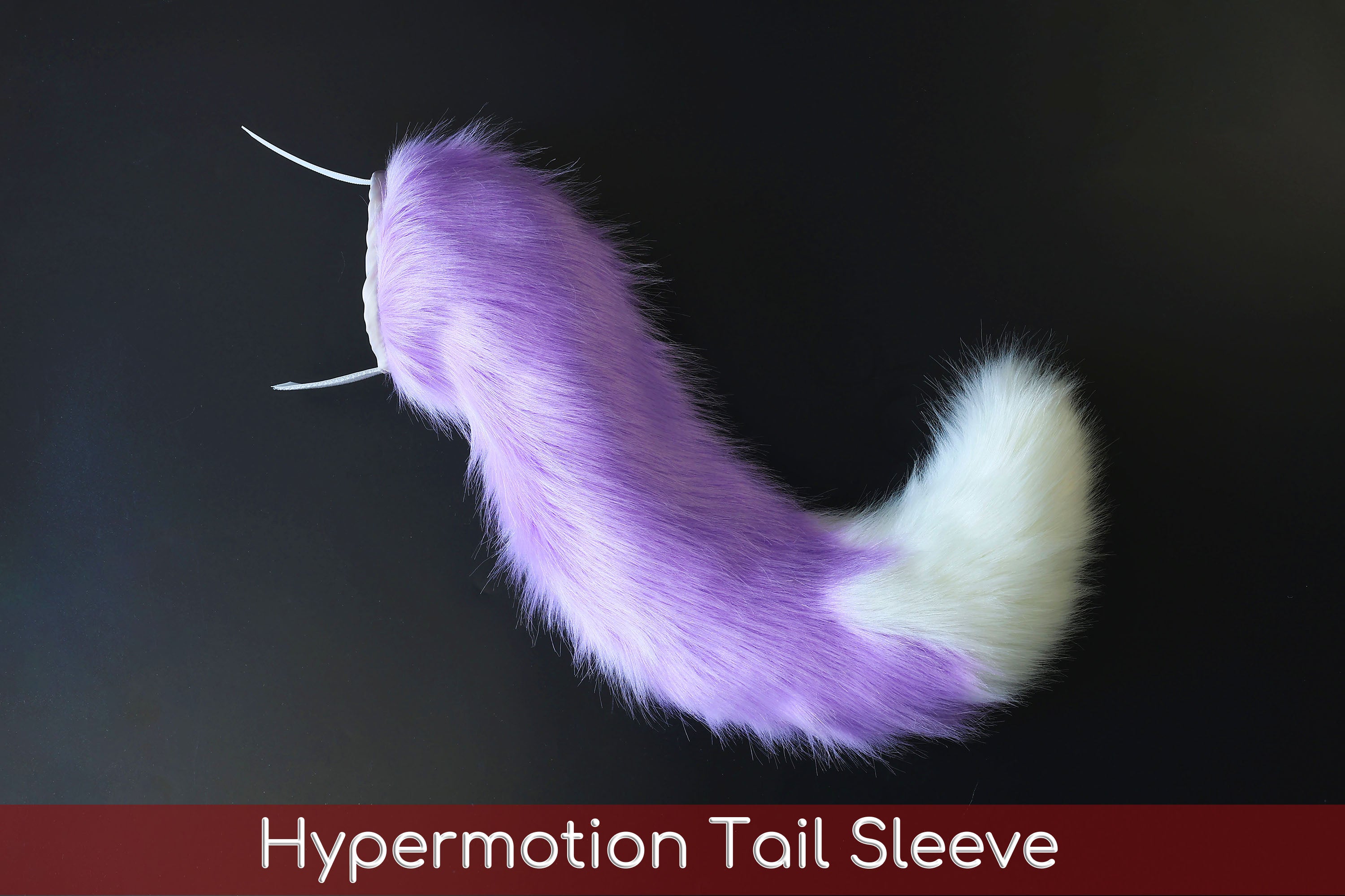 Purple white fox hyper motion tail sleeve wolf hypermotion tail covers super motion wolf tail covers fox therian  cat tail sleeve kemonomimi kitten