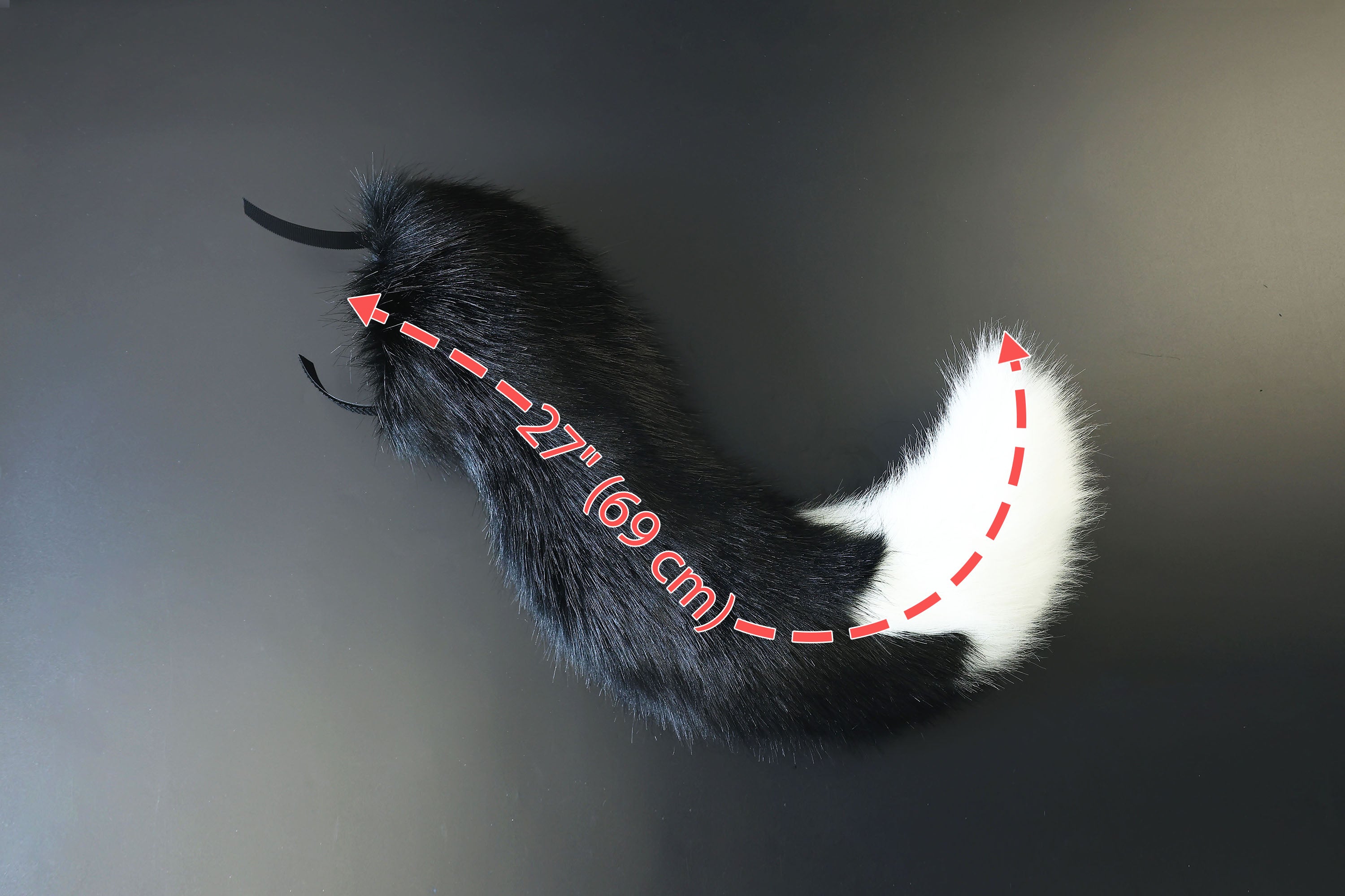 Black white fox hyper motion tail sleeve wolf hypermotion tail covers super motion wolf tail covers fox therian  cat tail sleeve kemonomimi kitten