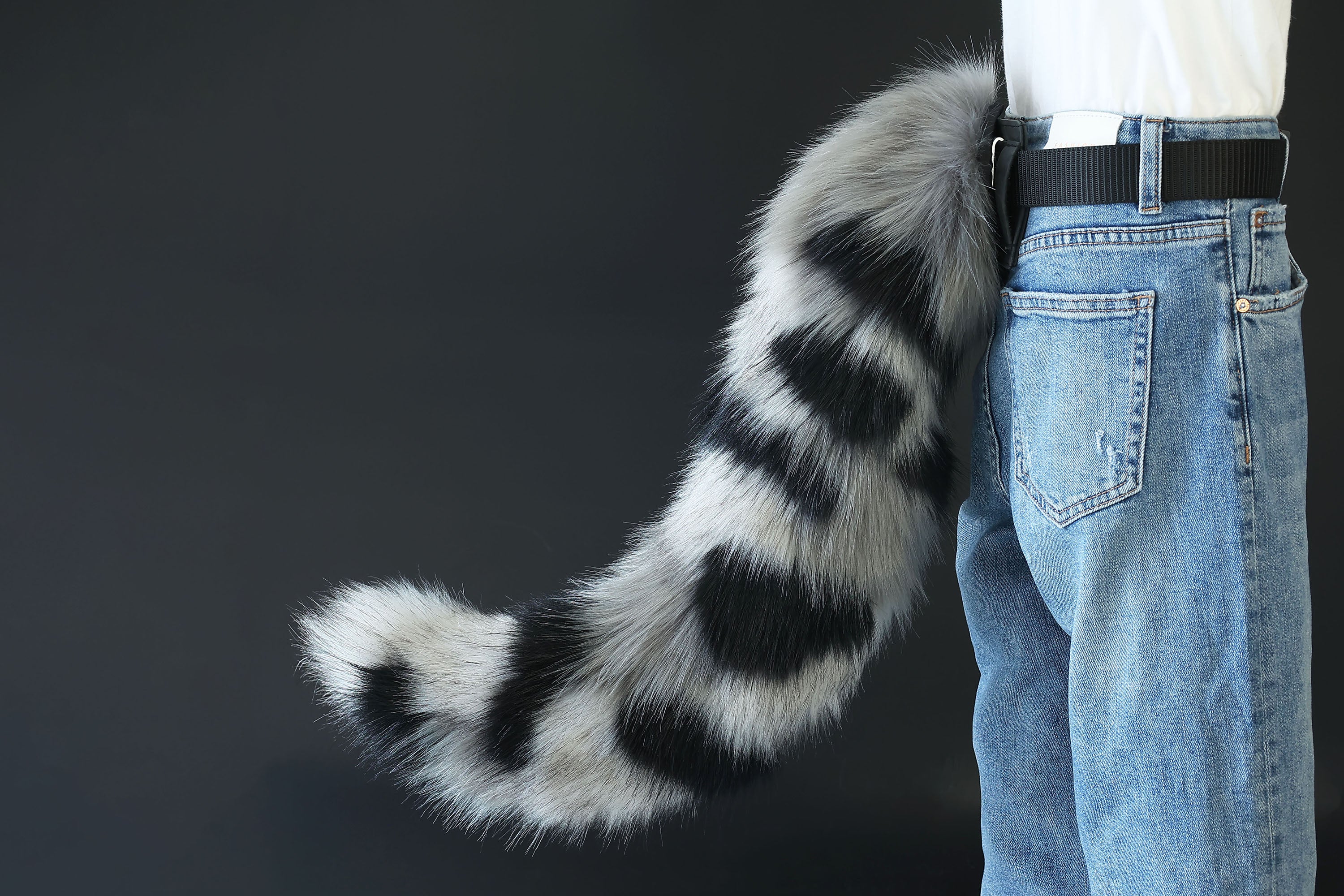 Calico gray hyper motion tail sleeve for silicone core tail dog hypermotion tail covers cat super motion tail cover therian puppy kemonomimi