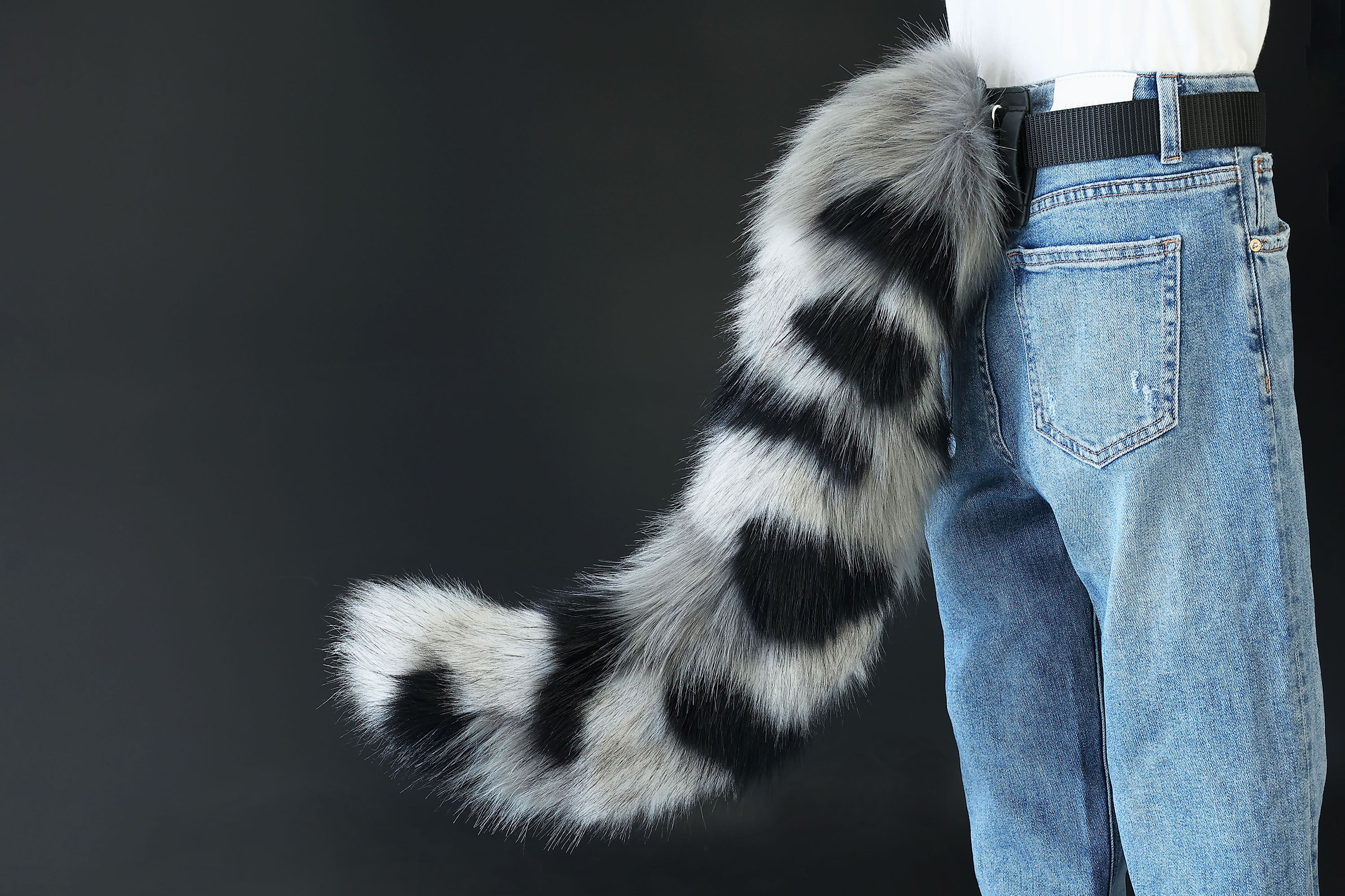 Calico gray hyper motion tail sleeve for silicone core tail dog hypermotion tail covers cat super motion tail cover therian puppy kemonomimi