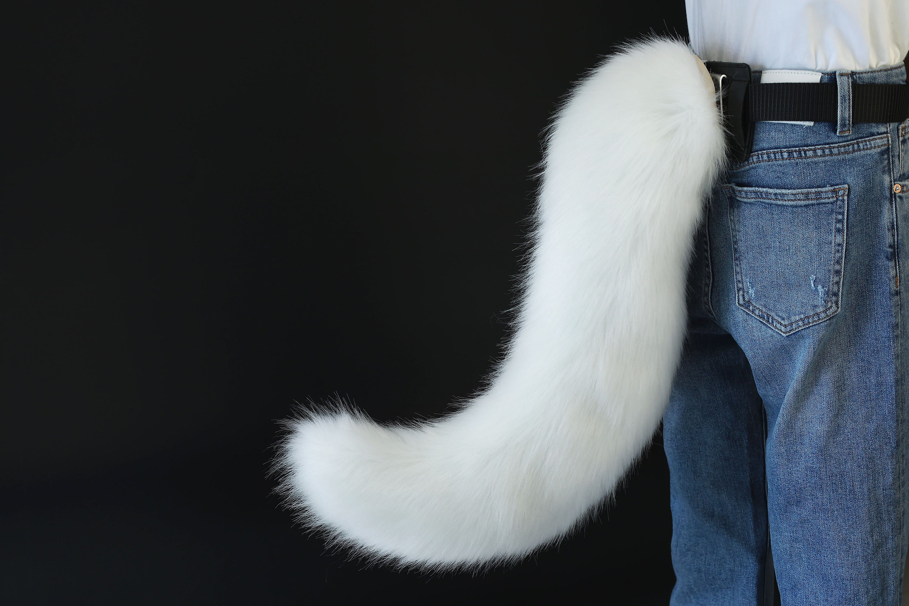 White fox hyper motion tail sleeve wolf hypermotion tail covers super motion wolf tail covers fox therian  cat tail sleeve kemonomimi kitten