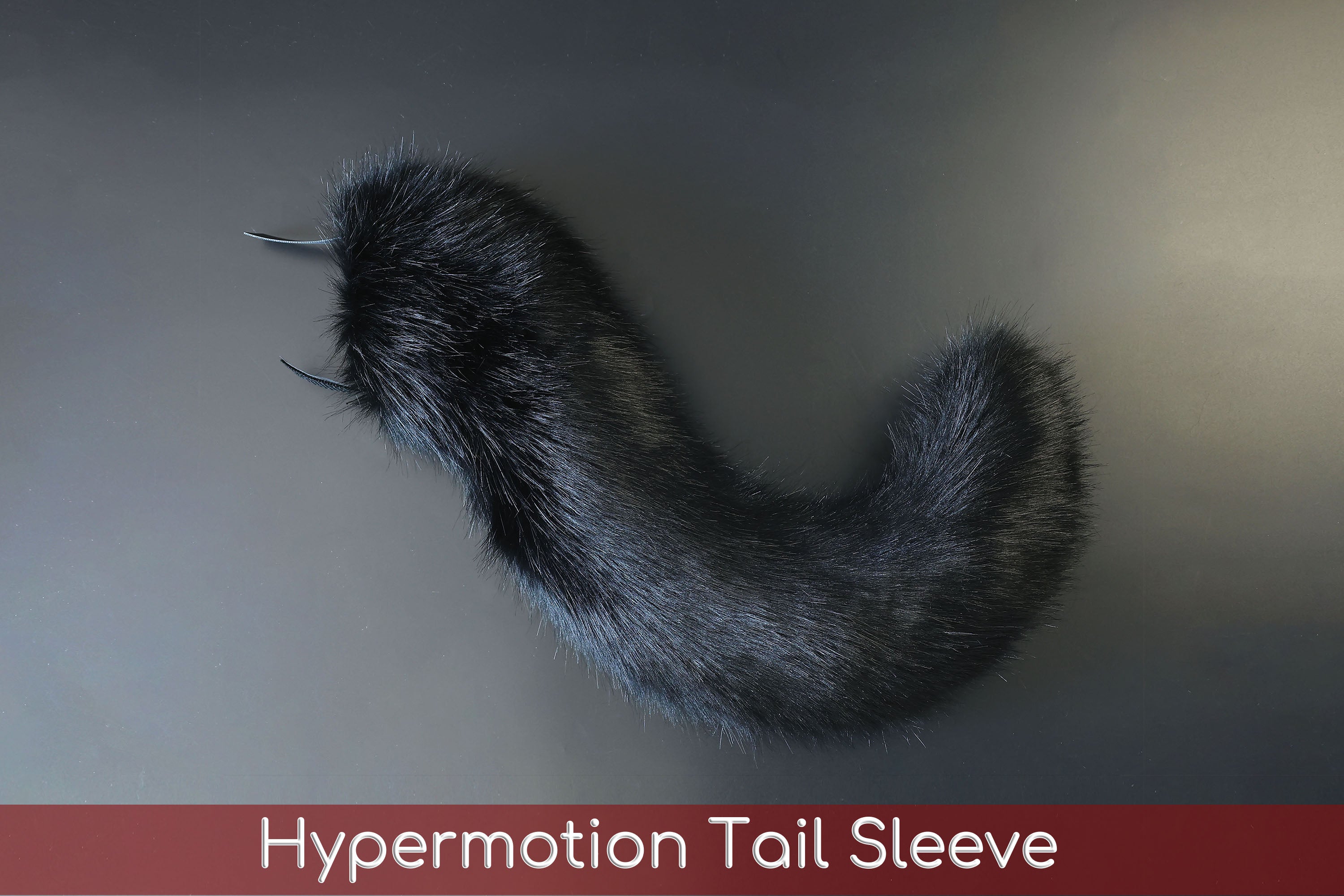 Black fox hyper motion tail sleeve wolf hypermotion tail covers super motion wolf tail covers fox therian  cat tail sleeve kemonomimi kitten