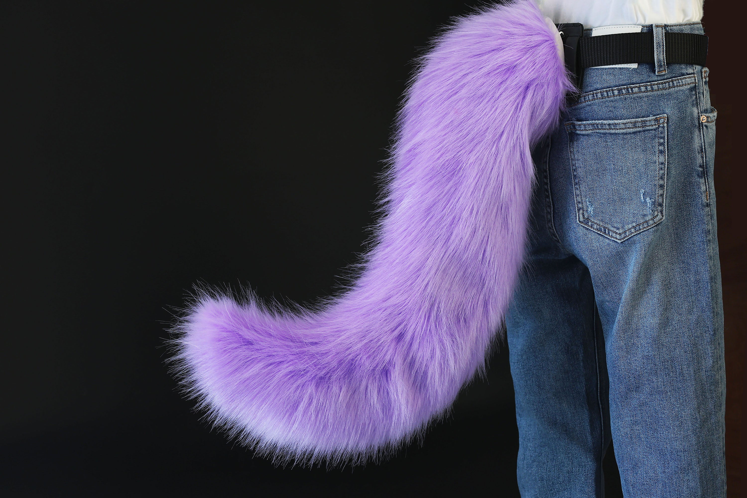 Purple fox hyper motion tail sleeve wolf hypermotion tail covers super motion wolf tail covers fox therian  cat tail sleeve kemonomimi kitten