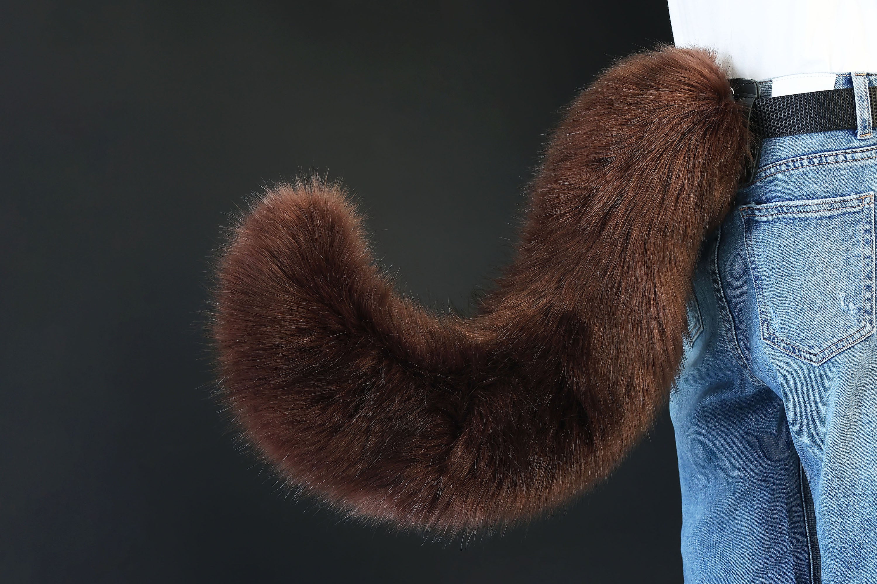 Brown hyper motion tail sleeve for silicone tail dog hypermotion tail covers super motion tail covers puppy therian tail sleeves kemonomimi