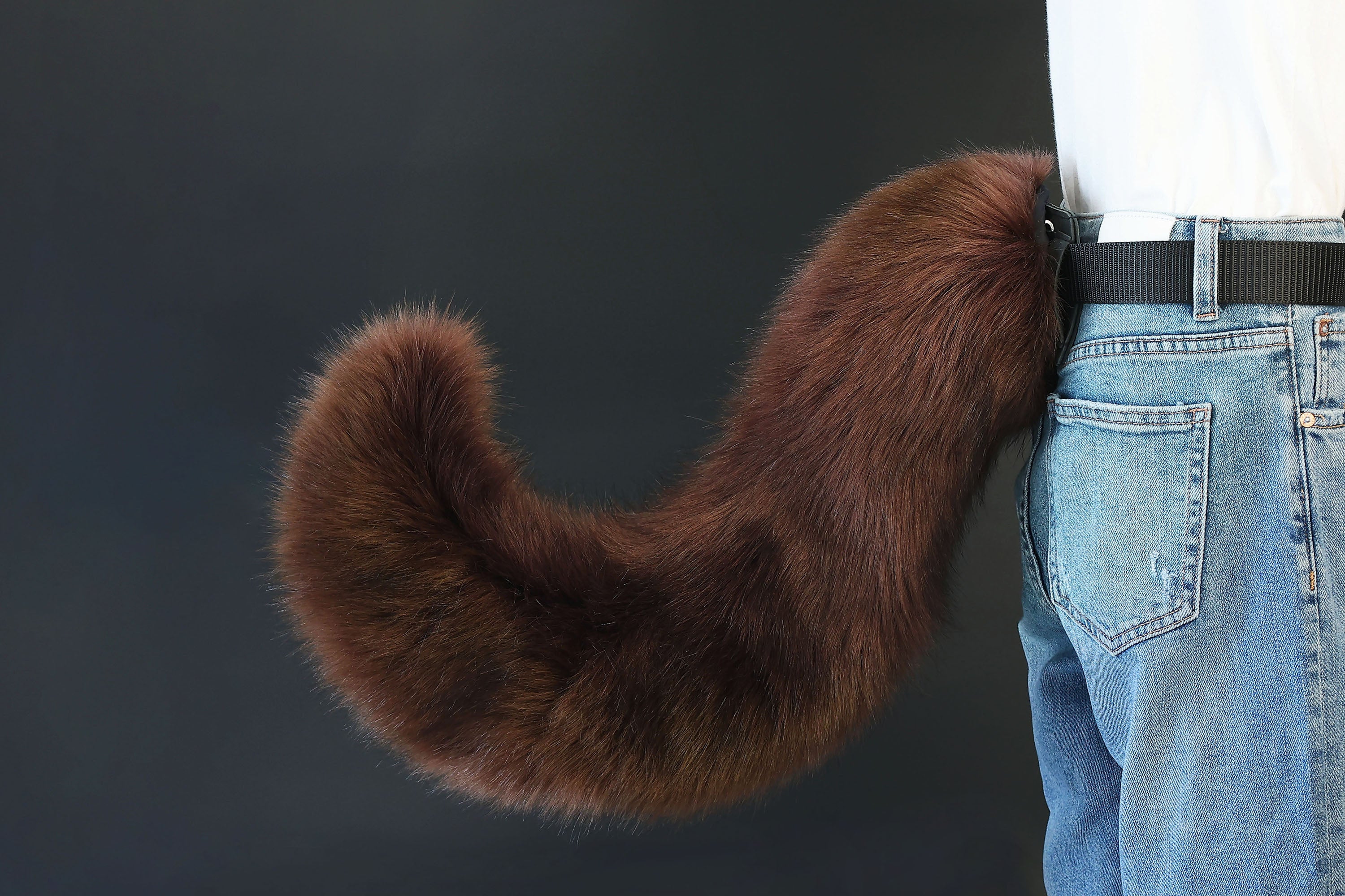 Brown hyper motion tail sleeve for silicone tail dog hypermotion tail covers super motion tail covers puppy therian tail sleeves kemonomimi
