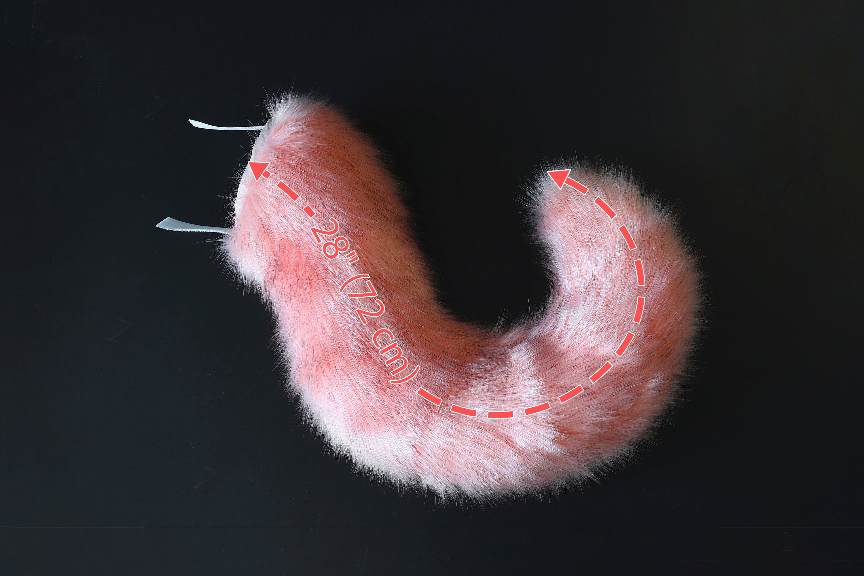 Pink faux fur hyper motion tail sleeve for silicone tail dog hypermotion tail covers super motion tail covers puppy therian cat kemonomimi