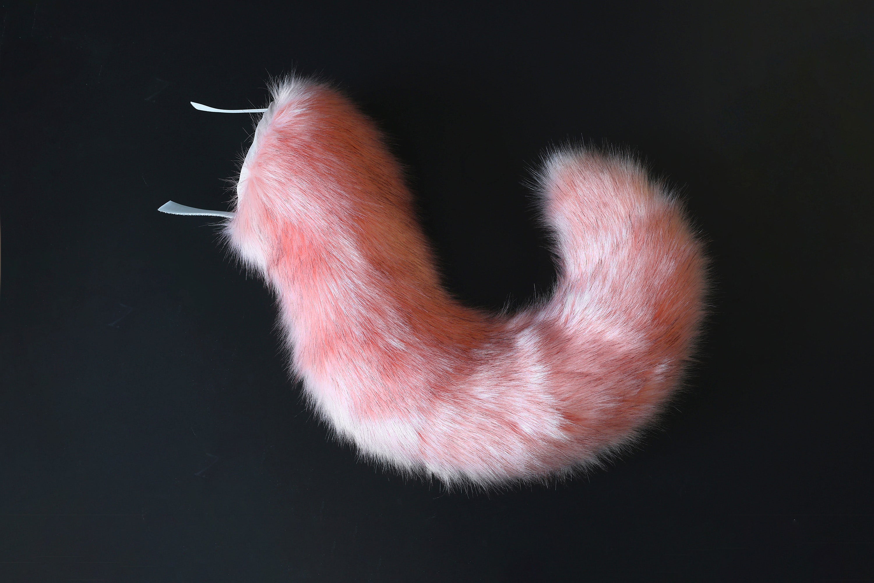 Pink faux fur hyper motion tail sleeve for silicone tail dog hypermotion tail covers super motion tail covers puppy therian cat kemonomimi