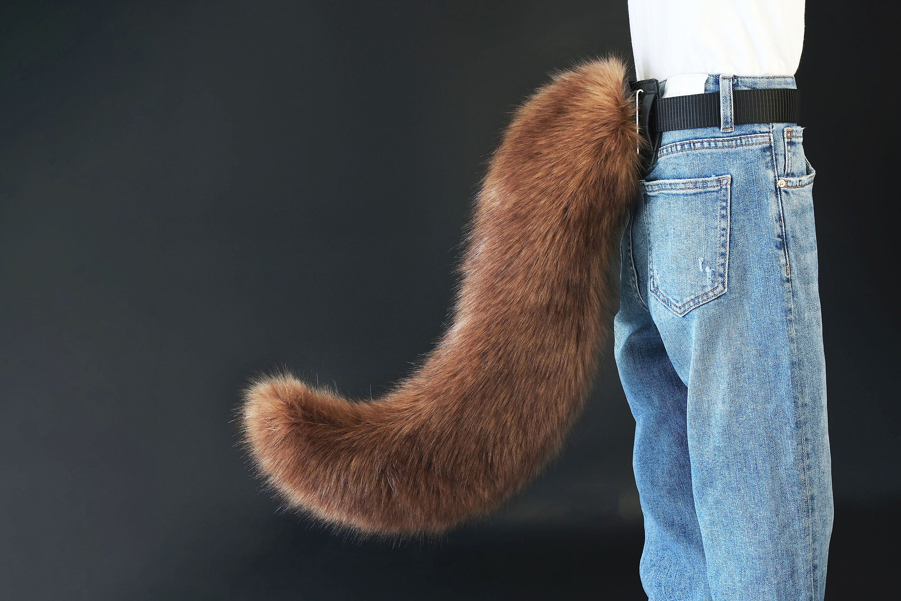 Brown fox hyper motion tail sleeve wolf hypermotion tail covers super motion wolf tail covers fox therian  cat tail sleeve kemonomimi kitten