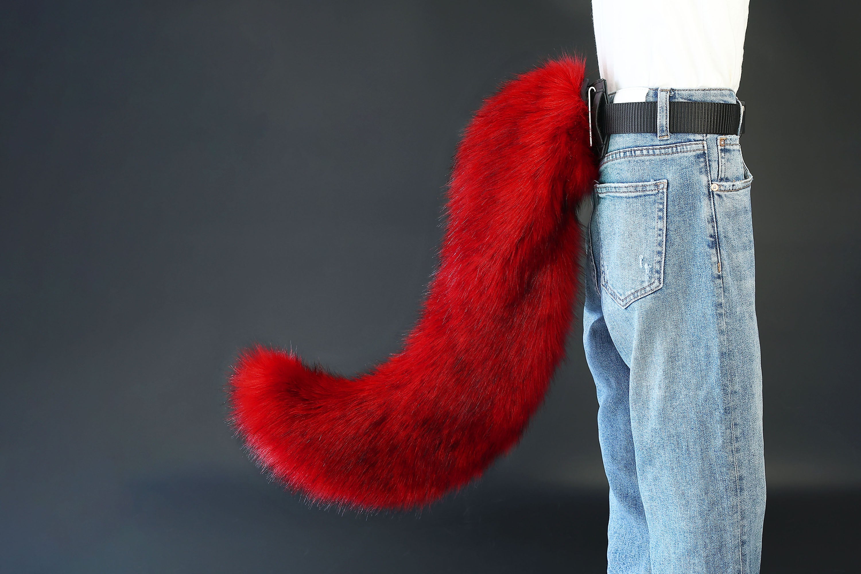 Red fox hyper motion tail sleeve wolf hypermotion tail covers super motion wolf tail covers fox therian  cat tail sleeve kemonomimi kitten