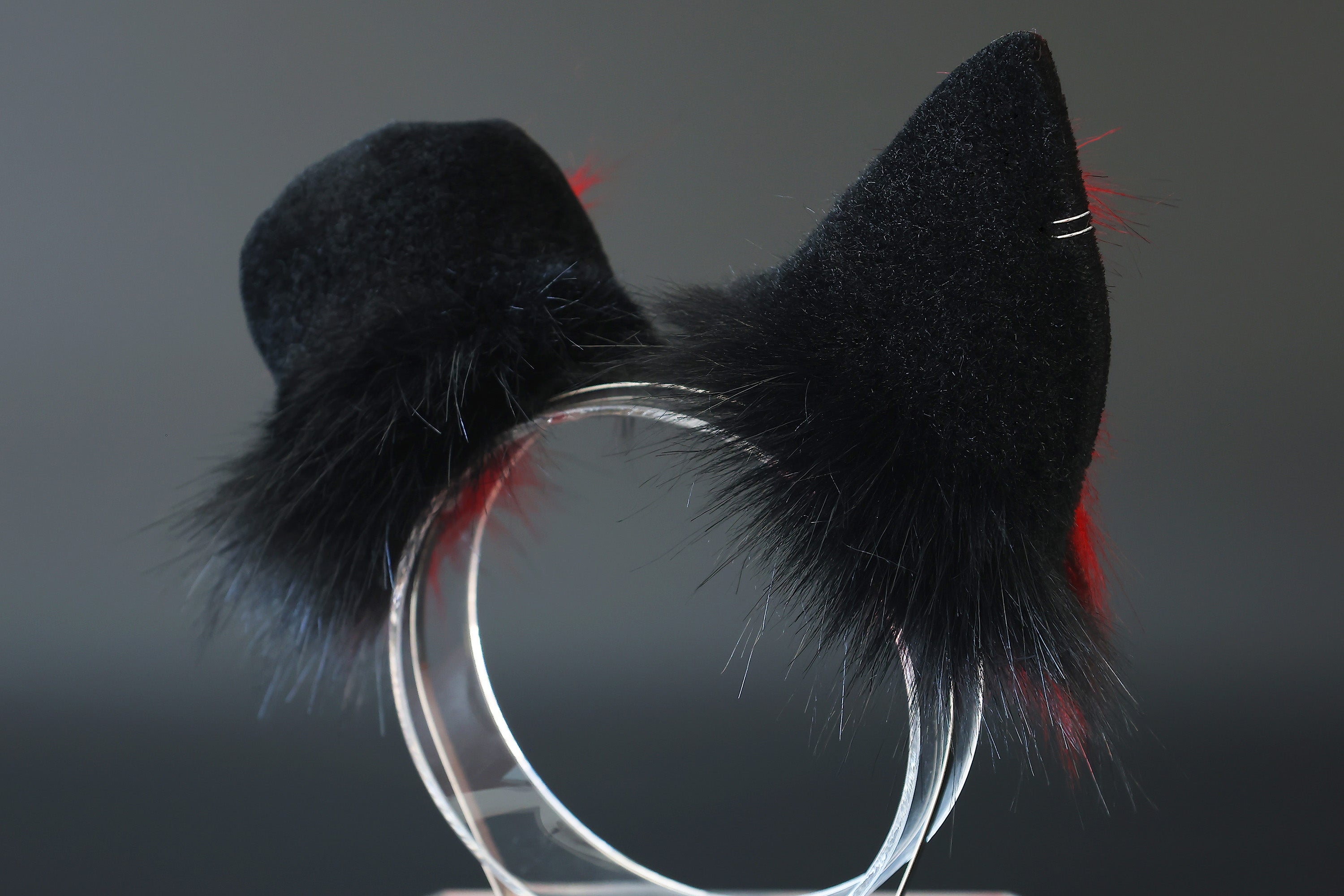 Black red husk puppy ear and tail dog kemonomimi faux fur shepherd dog tail and ear Shiba Inu puppy ear and tail plug animal cosplay puppy play halloween gift