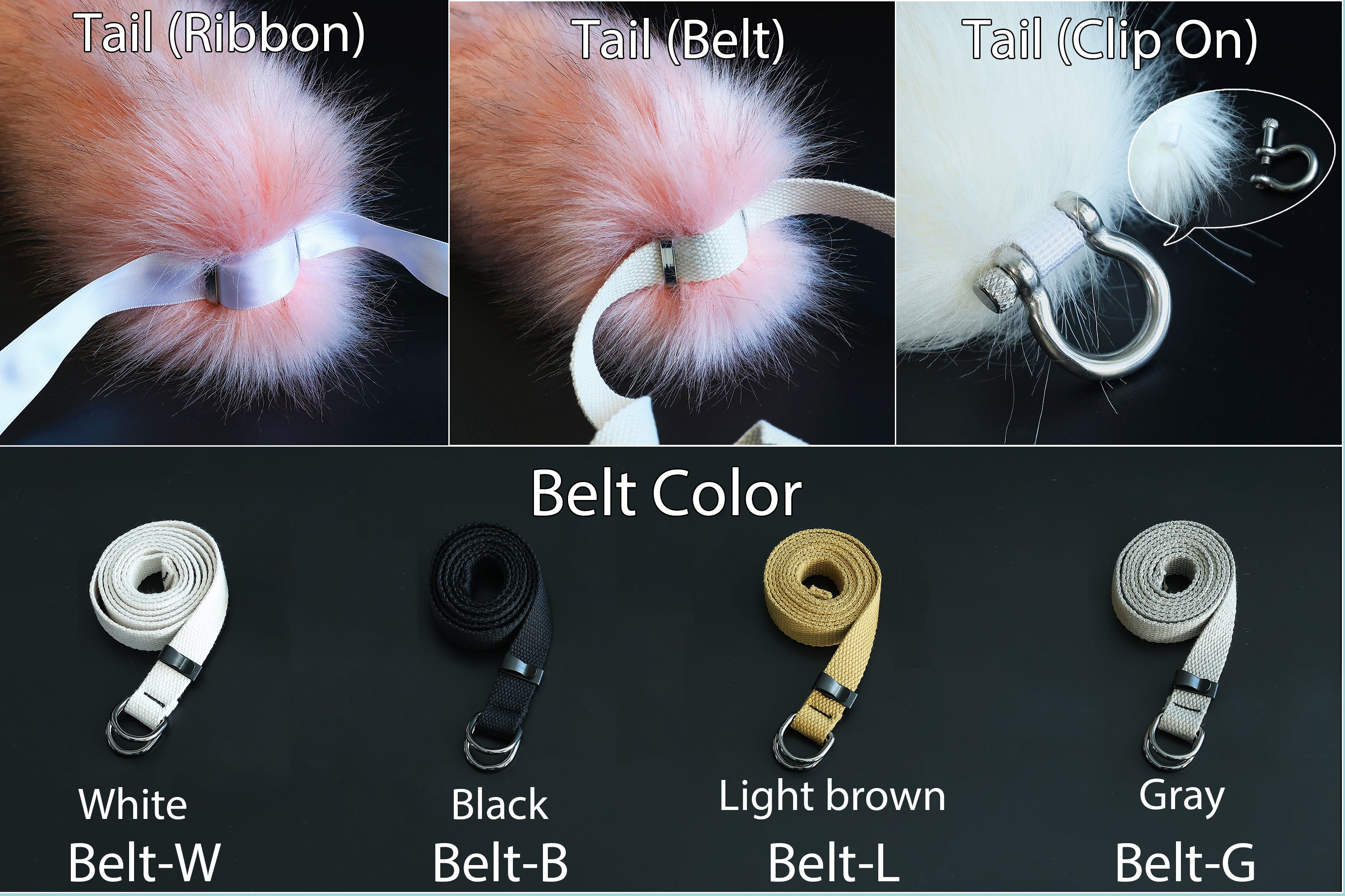 pink white tug tail plug and ear set faux fur fox tail butt plug wolf tail buttplug ddlg sex toy bdsm cat tail plug bondage petplay