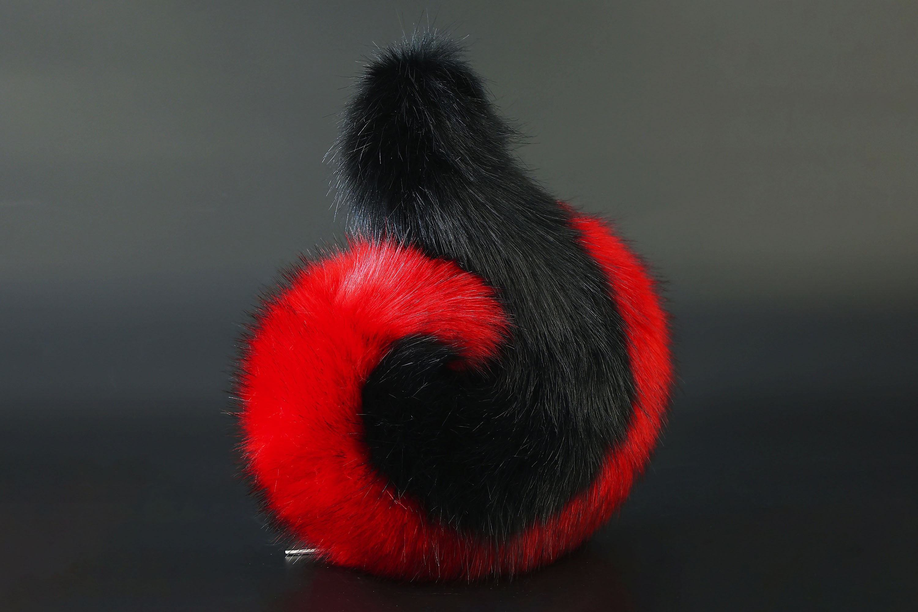 Red black puppy ear and tail plug set kemonomimi Shepherd dog ear and tail plug set Shiba Inu dog ear and tail butt plug set cosplay petplay puppy play