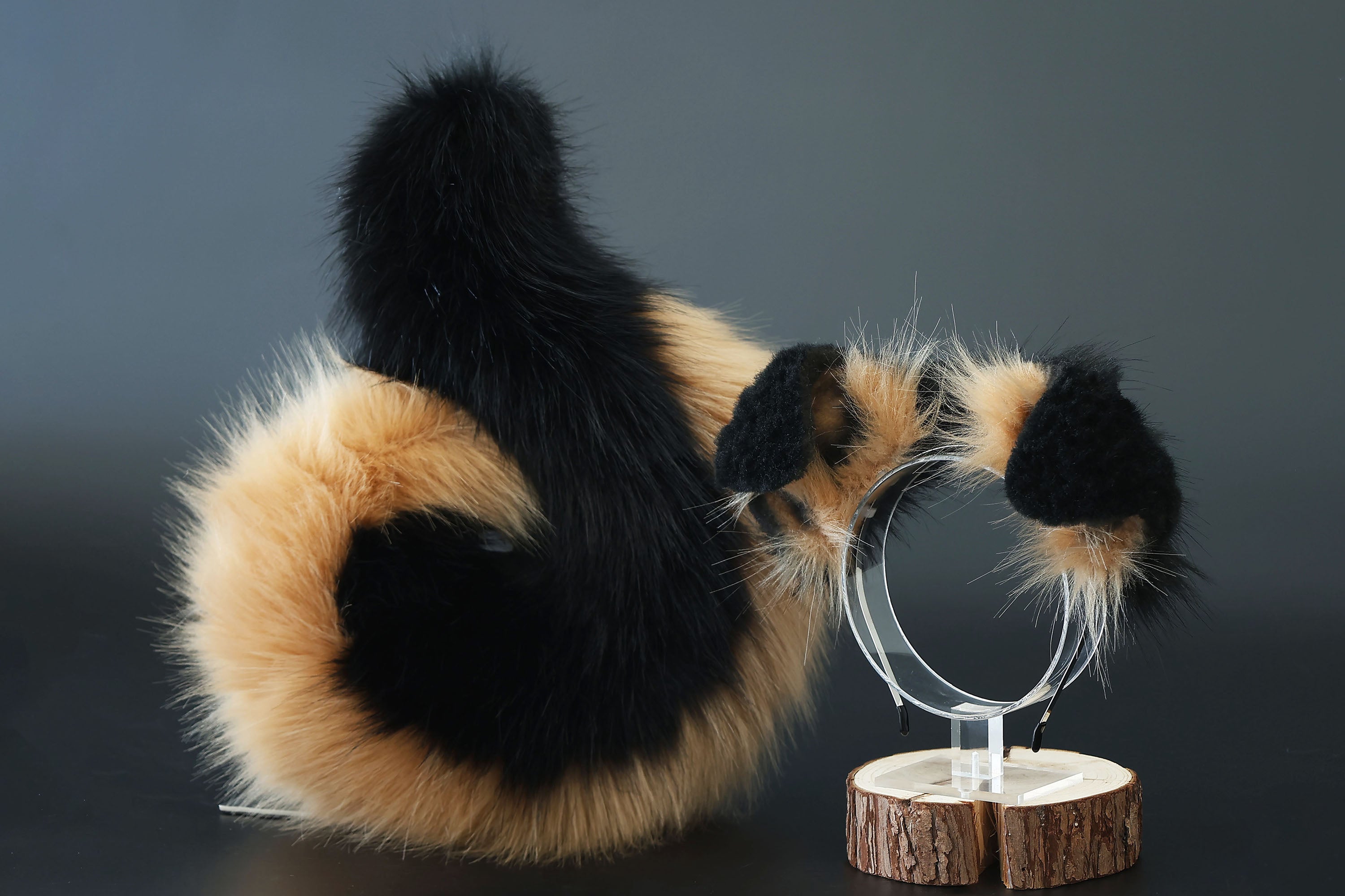 Black Blonde puppy ear and tail plug set kemonomimi Shepherd dog ear and tail plug set Shiba Inu dog ear and tail butt plug set cosplay petplay puppy play