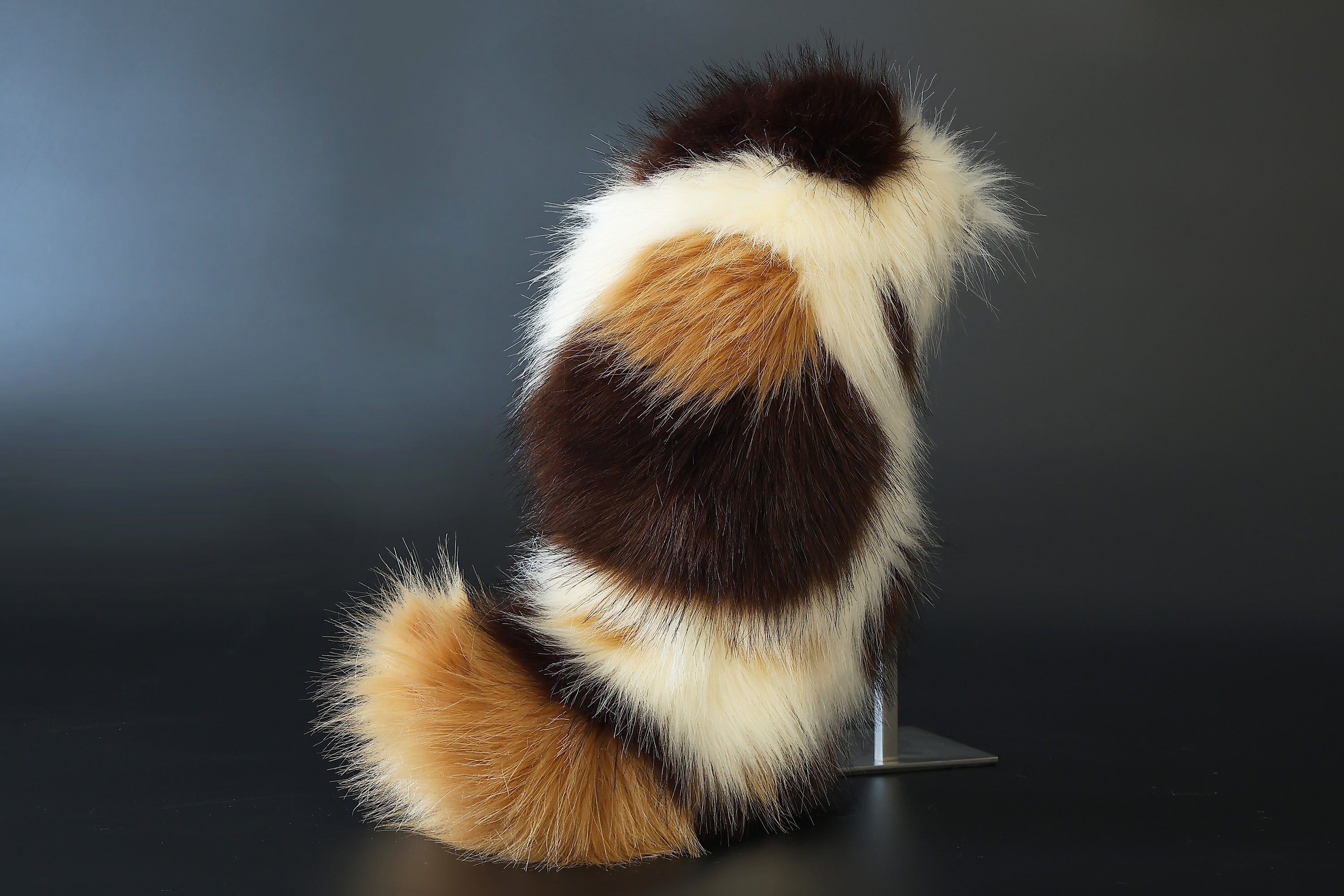 faux fur fluffy calico cat tail and ear splicing kitten tail and ear anime cosplay therian fox ear and tail wolf tail and ear dog puppy kemonomimi