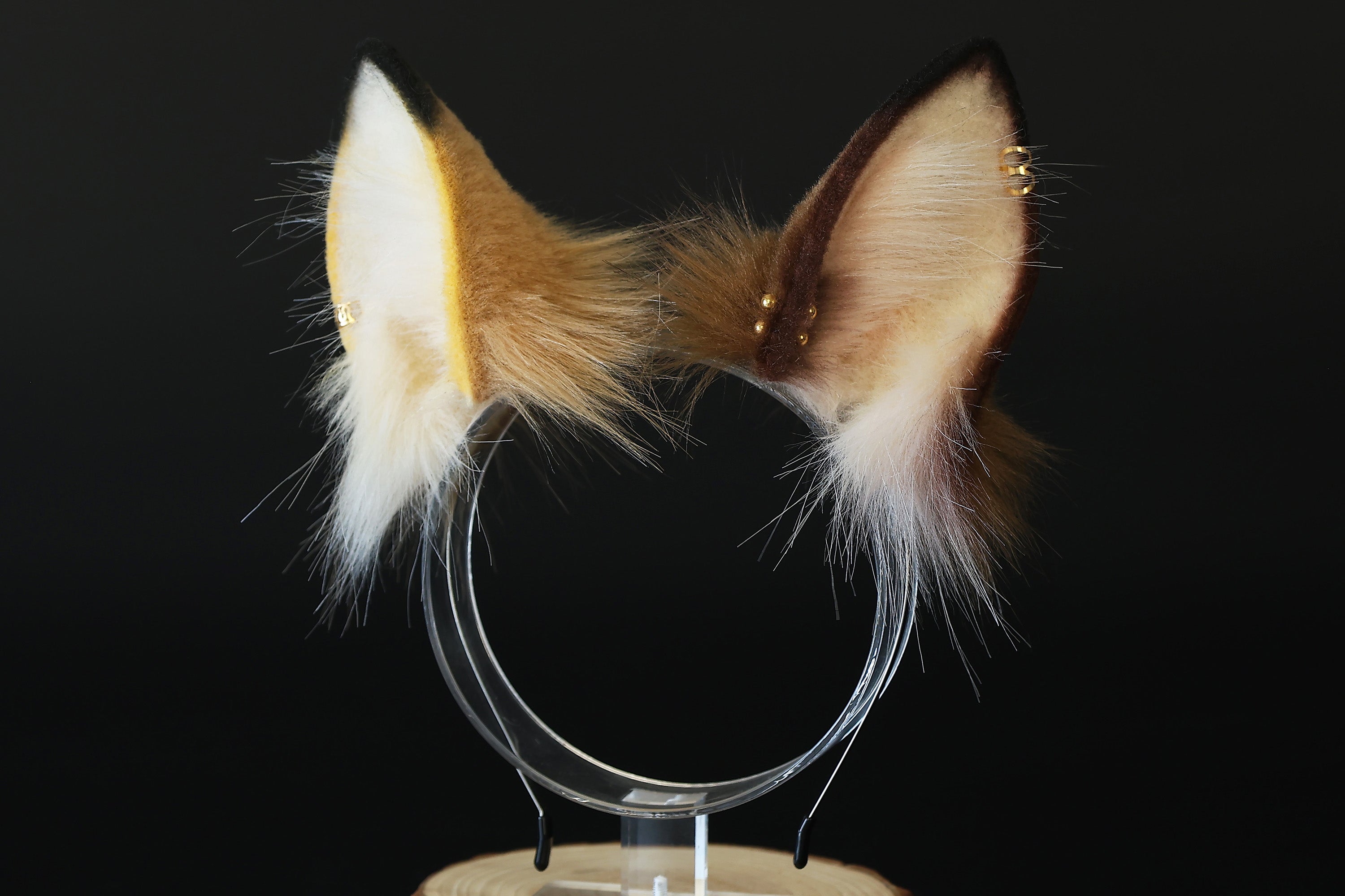 faux fur fluffy calico cat tail and ear splicing kitten tail and ear anime cosplay therian fox ear and tail wolf tail and ear dog puppy kemonomimi