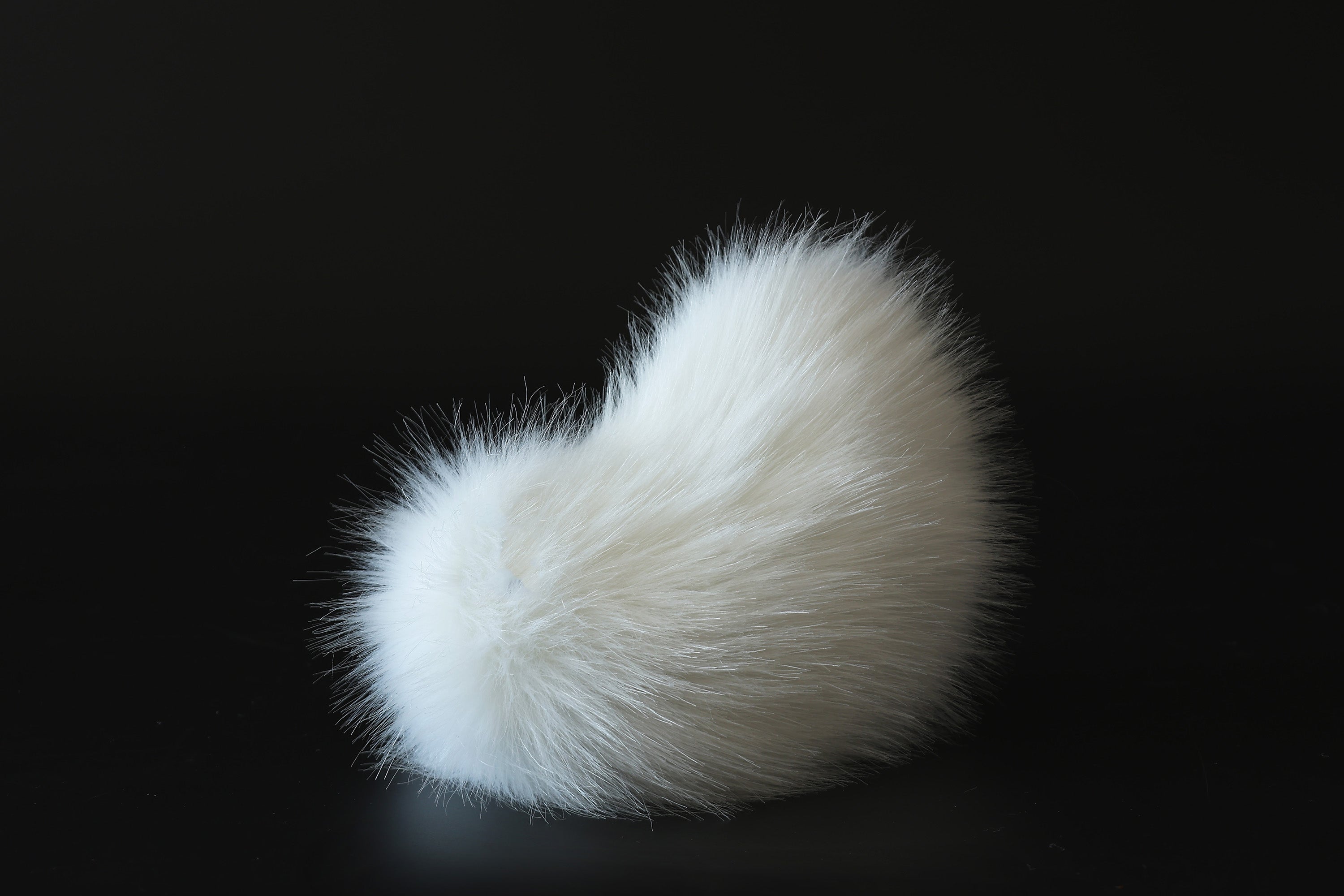faux fur white sheep ear and tail plug set neko cosplay anime cosplay neko ear and tail kitten play sheep tail butt plug and ear set