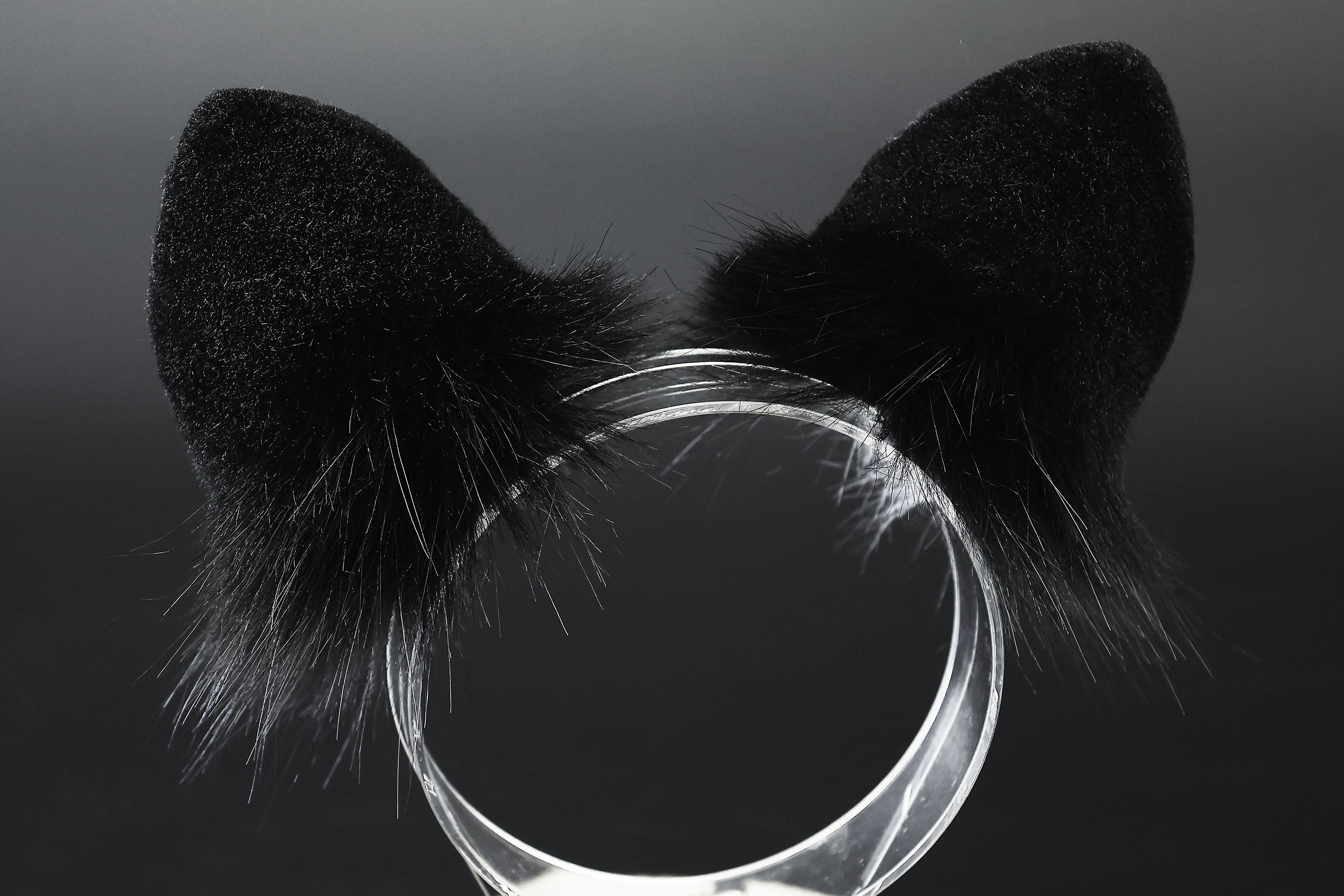 Faux fur spotted hyena ears and tail butt plug costume animal cosplay hyena kemonomimi gray black hyena dog tail and ears therian african wild dog furry