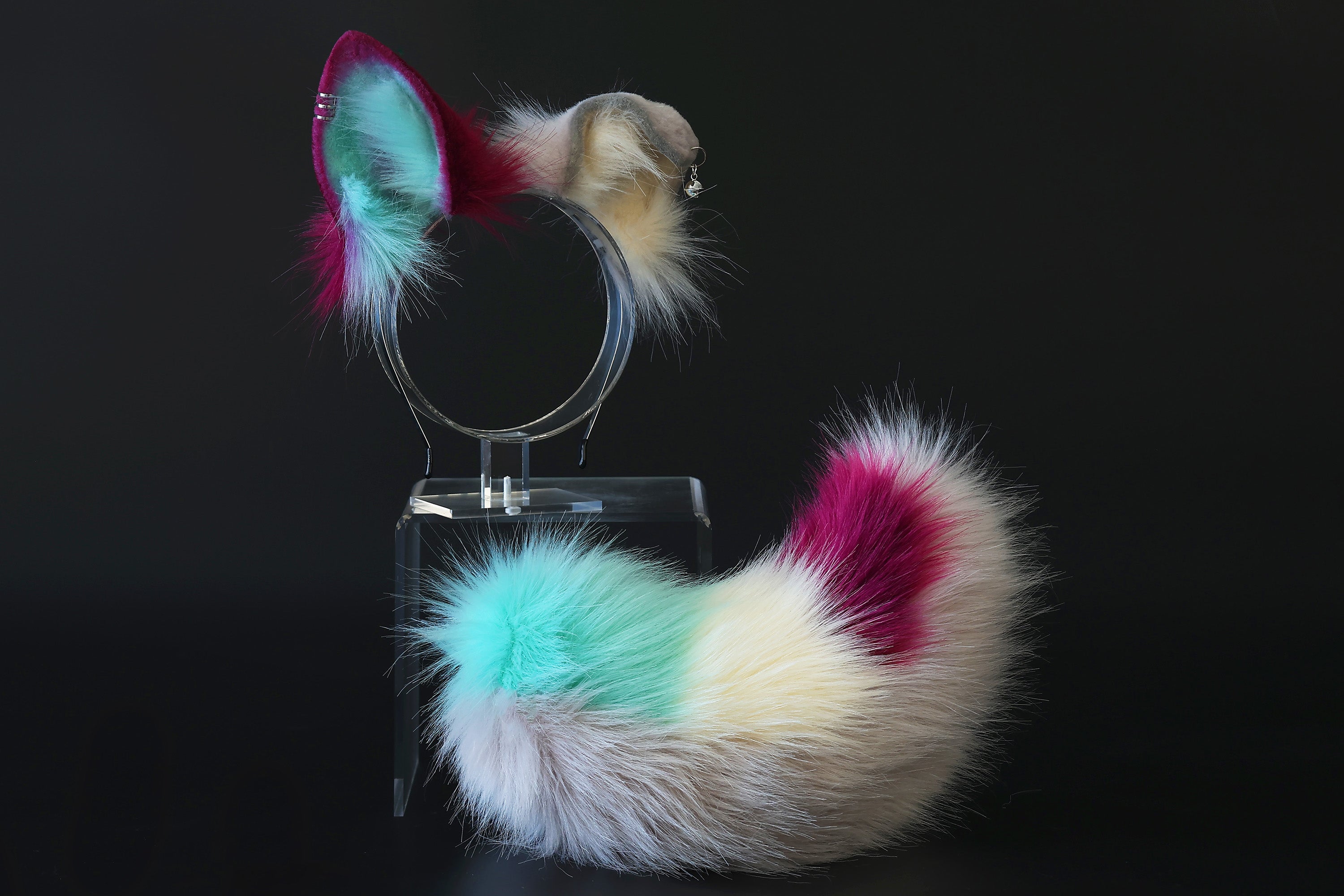 Faux fur shepherd dog tail and ear set Shiba Inu dog ear and tail anime cosplay therian puppy ear tail puppy kemonomimi furry puppy girl