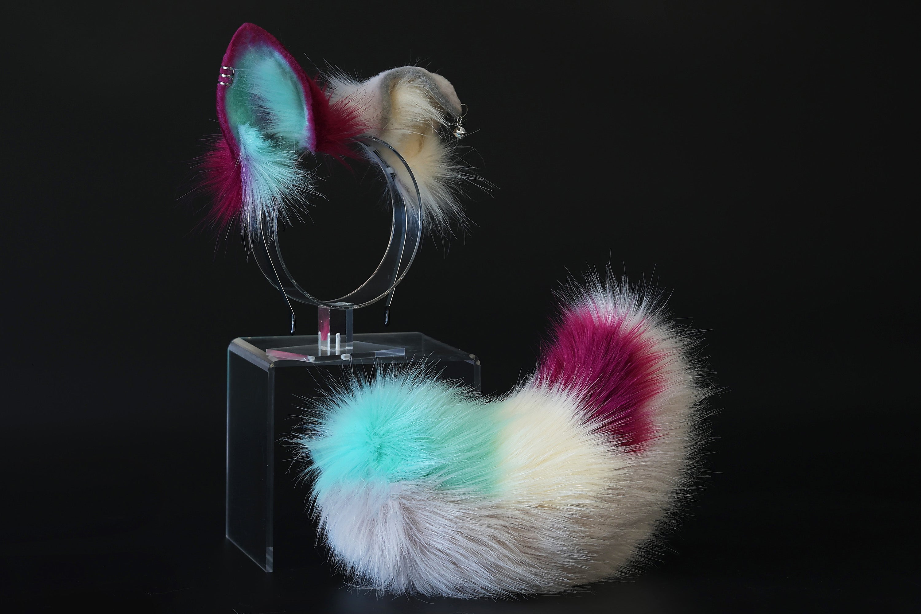 Faux fur shepherd dog tail and ear set Shiba Inu dog ear and tail anime cosplay therian puppy ear tail puppy kemonomimi furry puppy girl