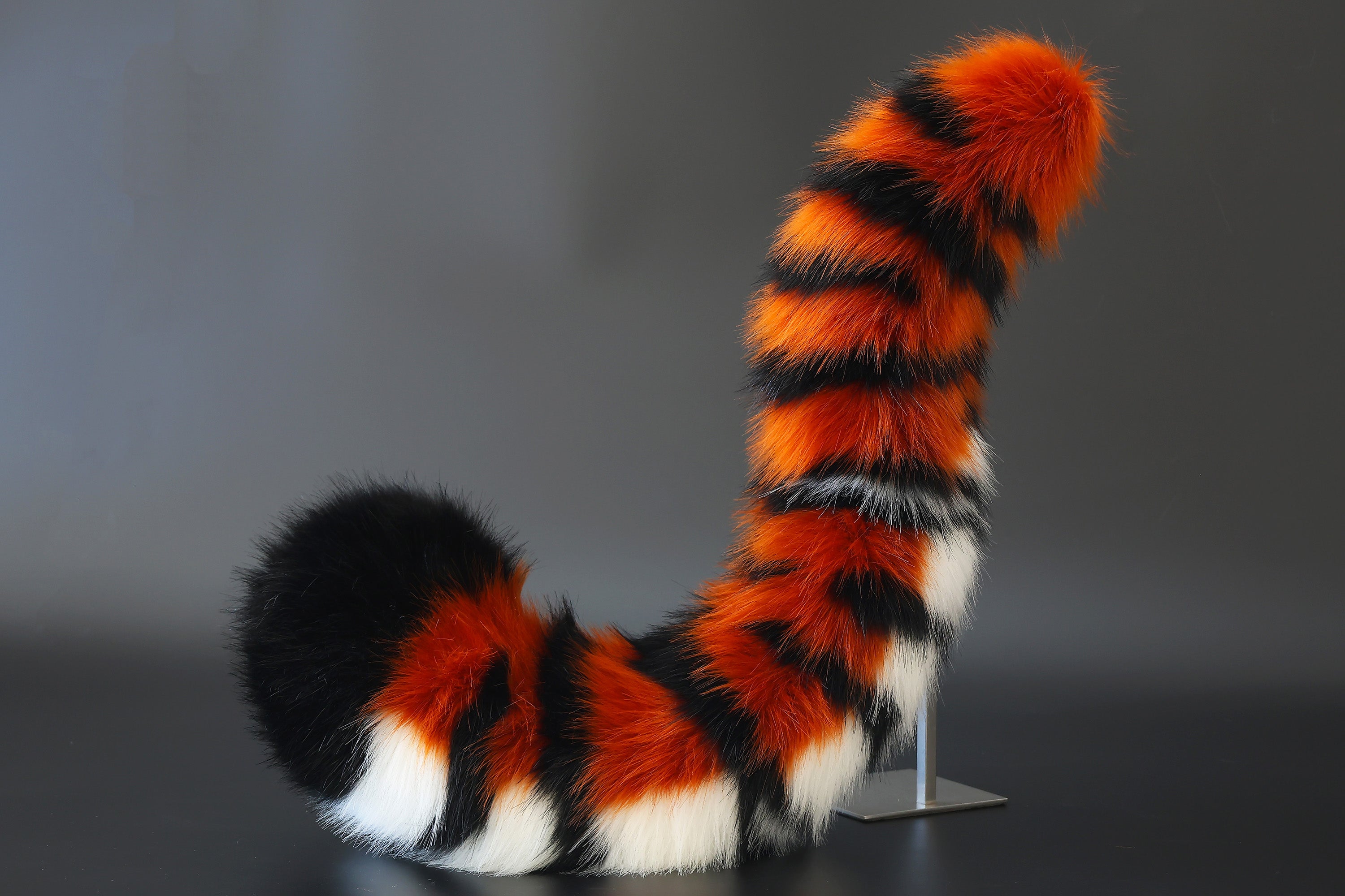 realistic faux fur tiger ear and tail set tiger tail butt plug and ear anime cosplay ear and tail set petplay cosplay tail and ear kenomomimi