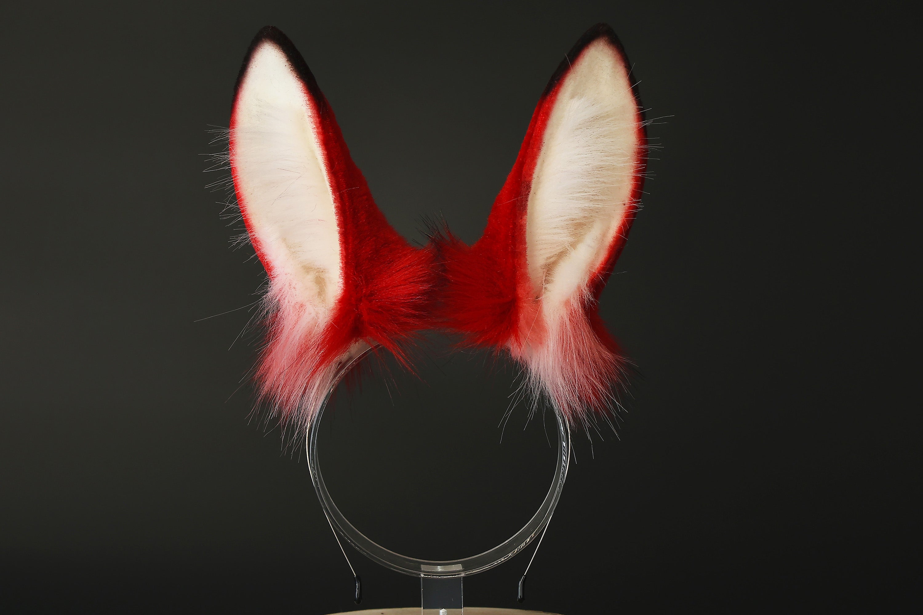 Realistic faux fur bunny ear and tail butt plug bendable bunny ear cosplay red rabbit ear and tail neko ear petplay anime cosplay bunny kemonomimi