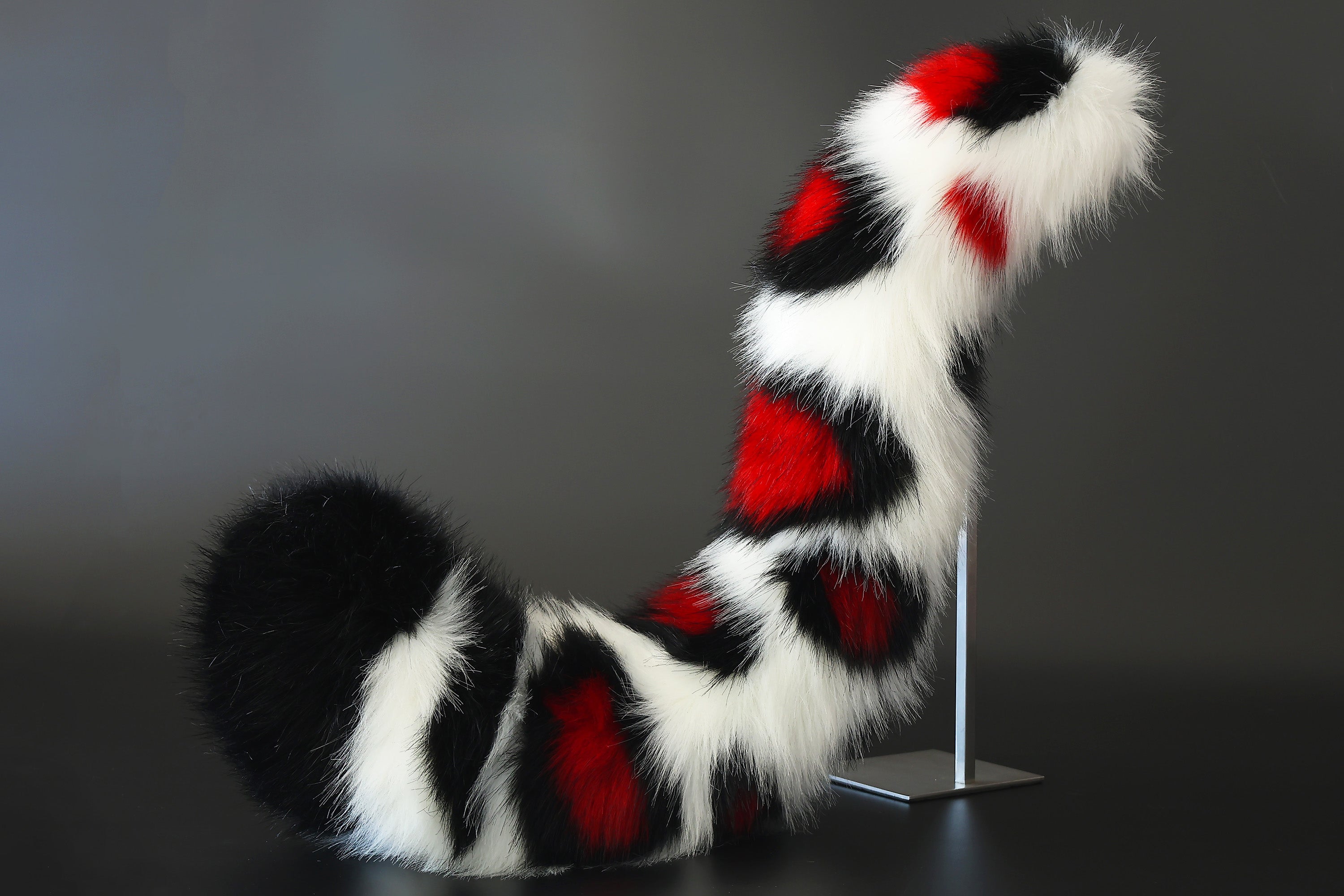 Realistic faux fur red snow leopard ear and tail set anime cosplay leopard tail and ear petplay halloween animal role playing kemonomimi