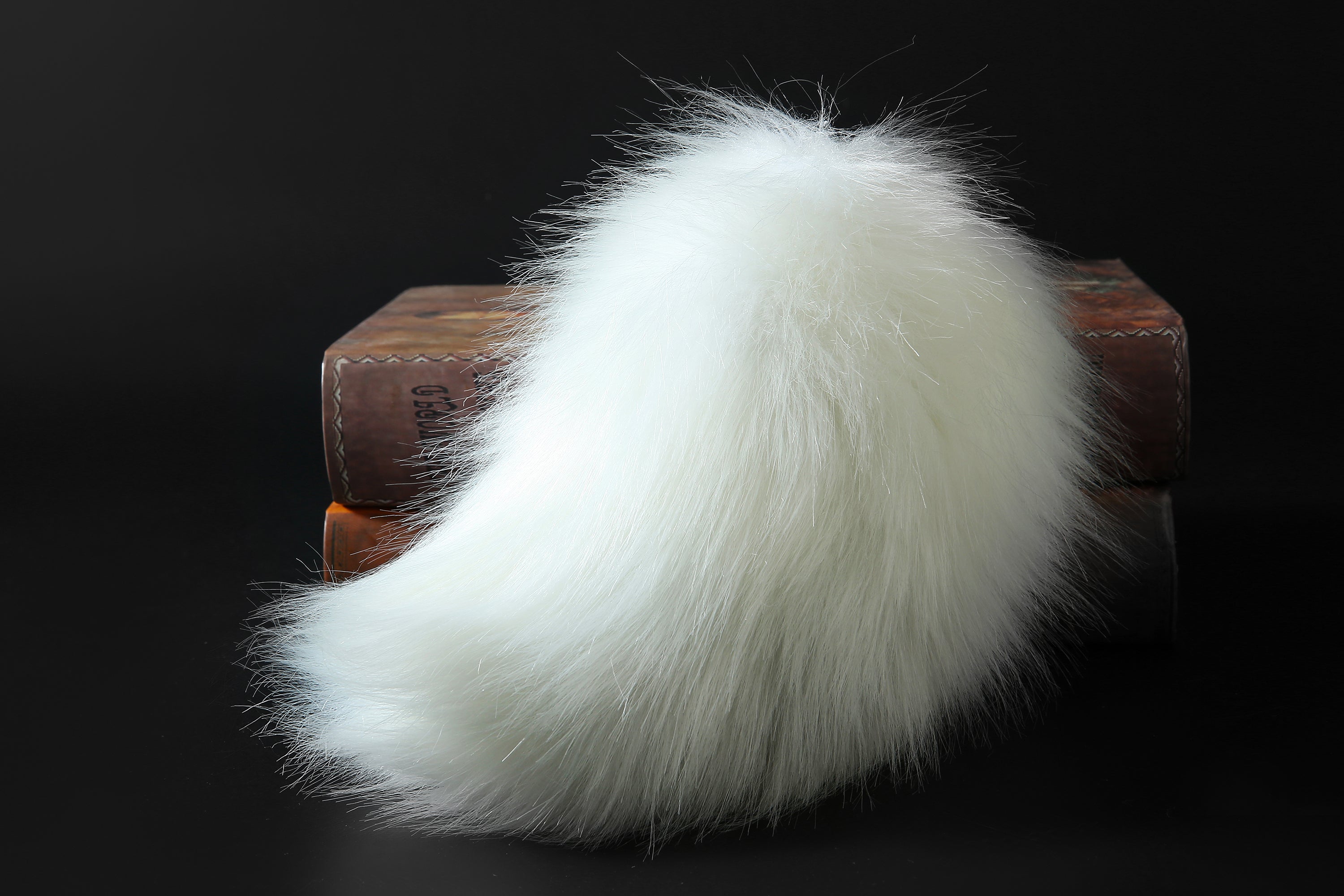 White lop bunny ear and tail plug rabbit