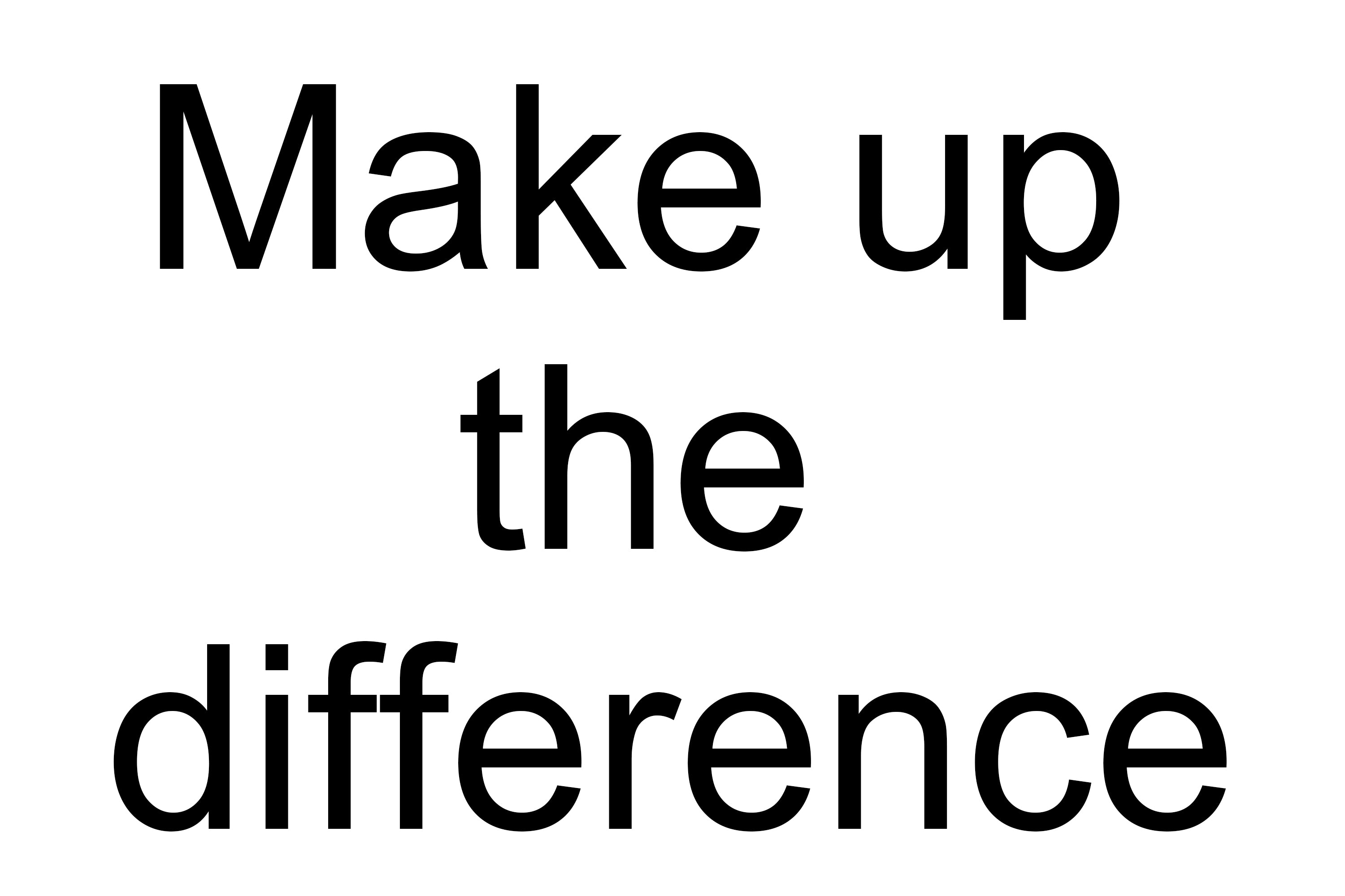 Make up the difference listing