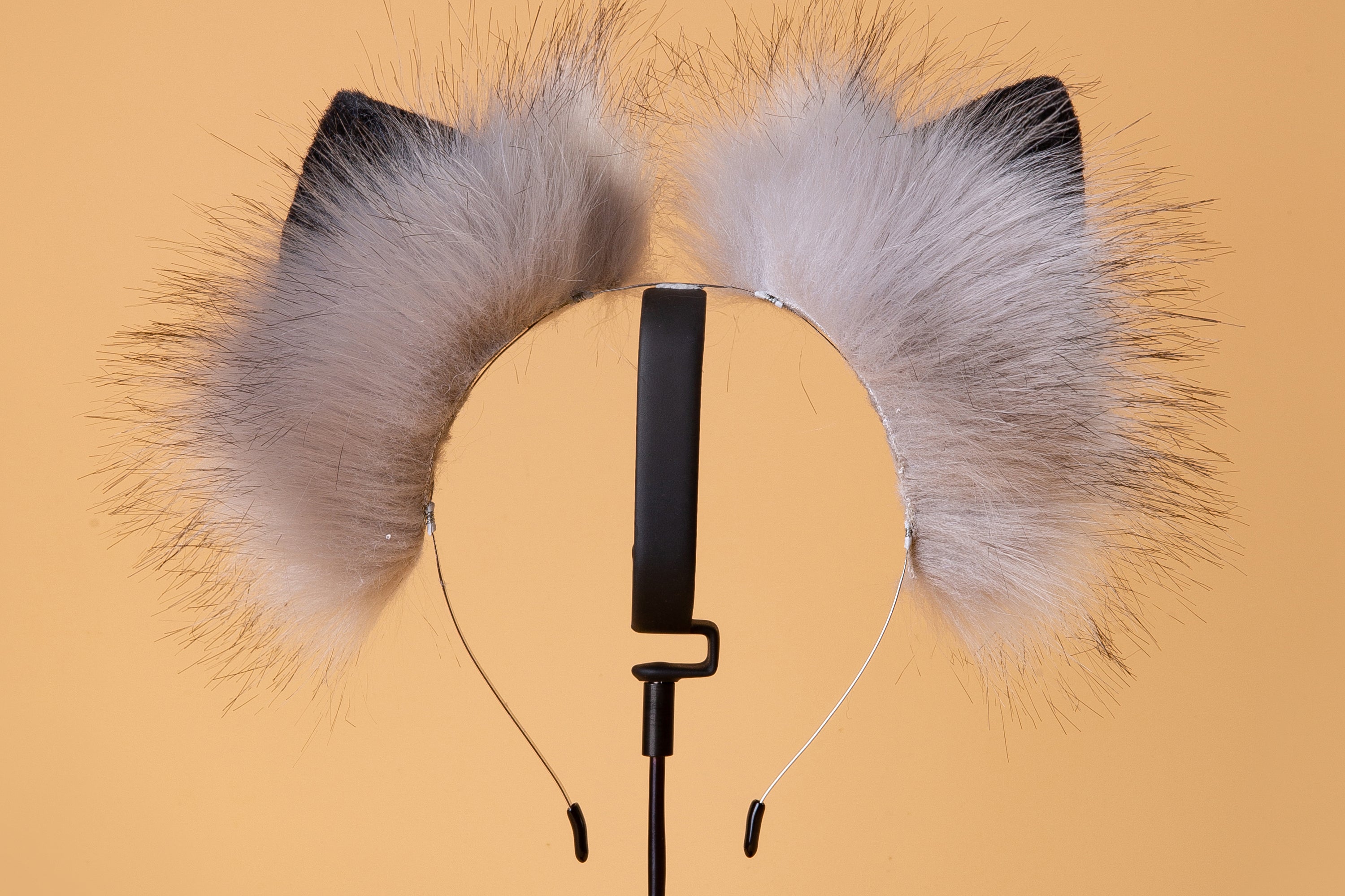 gray white fox tail plug and ear fox tail buttplug and ear wolf tail butt plug bdsm anime cosplay neko ear petplay kitten ear ddlg