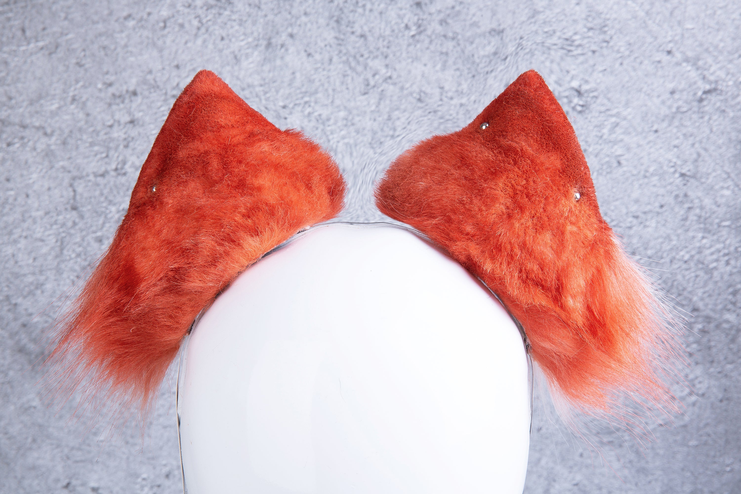 Orange wolf ear faux fur fox ear kitten ear neko ear anime cosplay ear cat ear headband petplay ear kittenplay ear neko cosplay animal ear