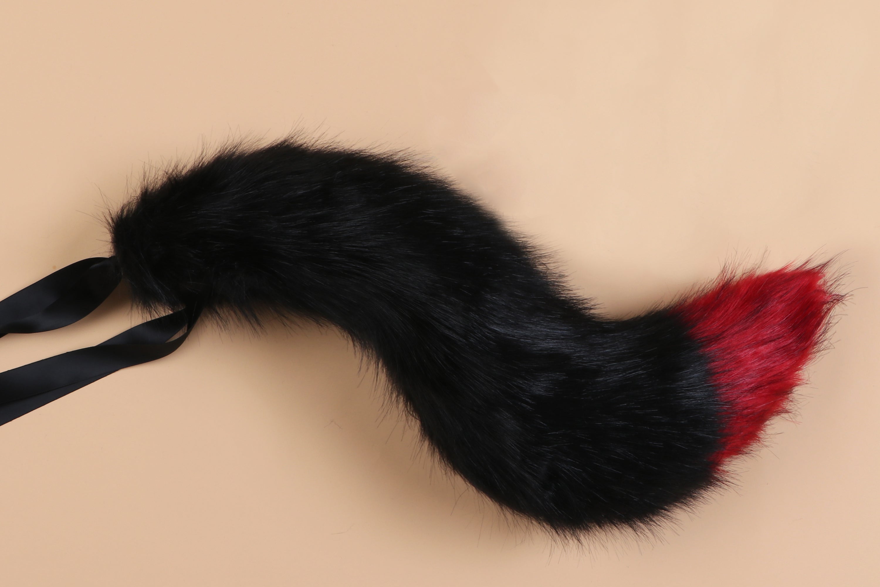 black red fox tail plug and ear set wolf tail buttplug ass faux fur kitten tail butt plug cat petplay anime cosplay sex toy bdsm ddlg