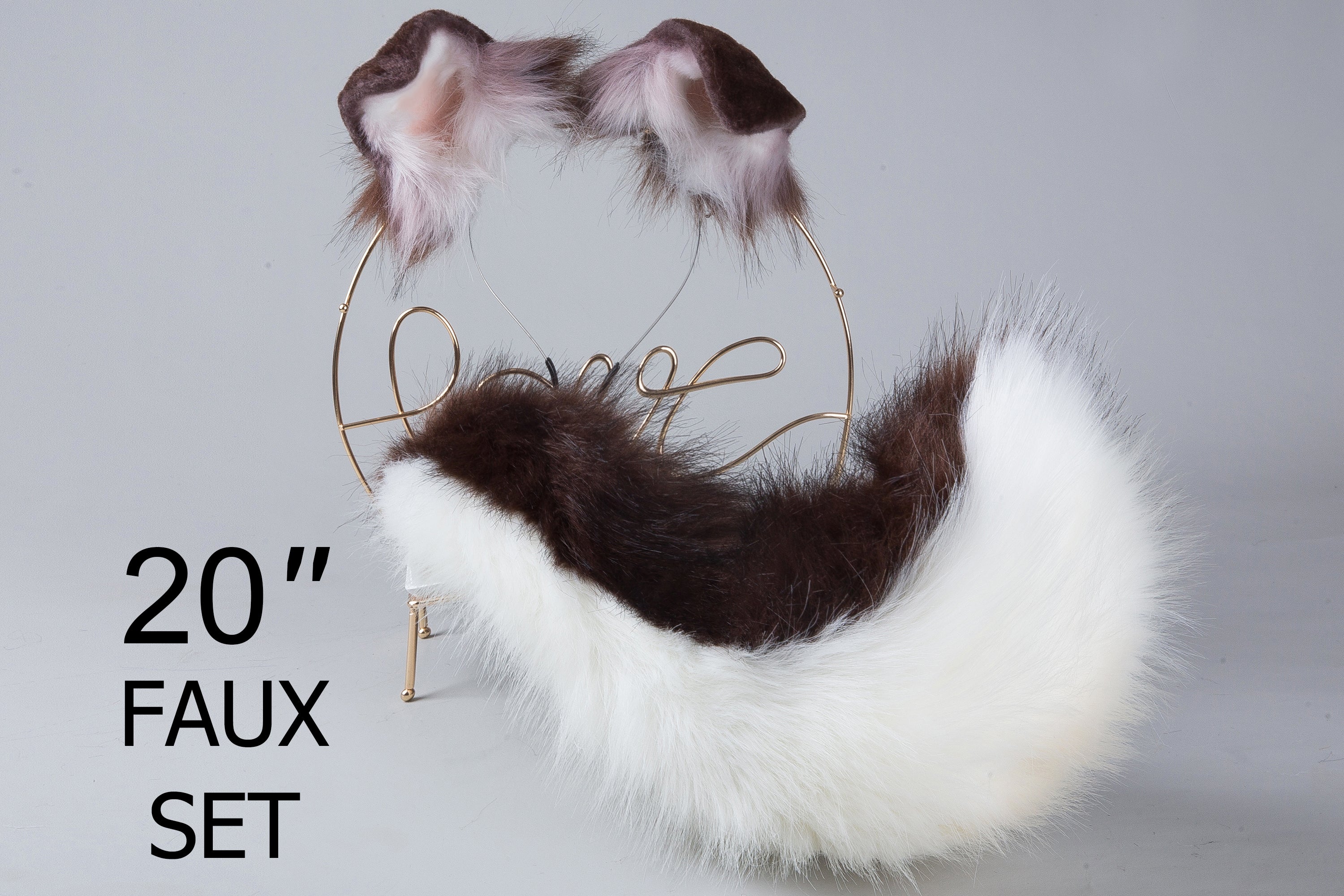 Sheepdog set fox tail plug and ear wolf tail butt plug and ear kitten tail buttplug and ear neko cosplay  ear and tail halloween gift