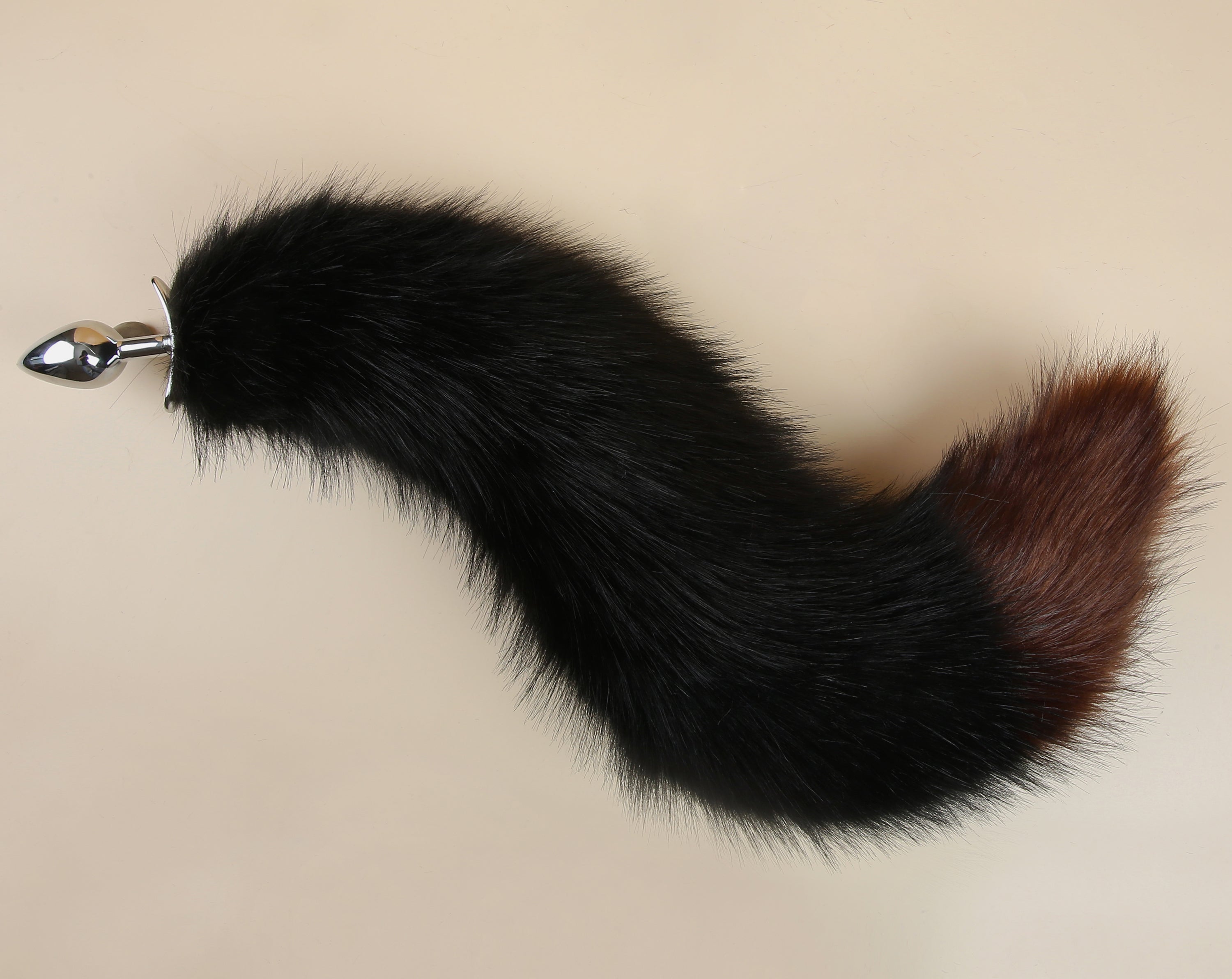 black coffee fox tail plug and ear set curly fox tail butt plug and ear set wolf tail buttplug cat petplay bdsm cosplay anime sextoy