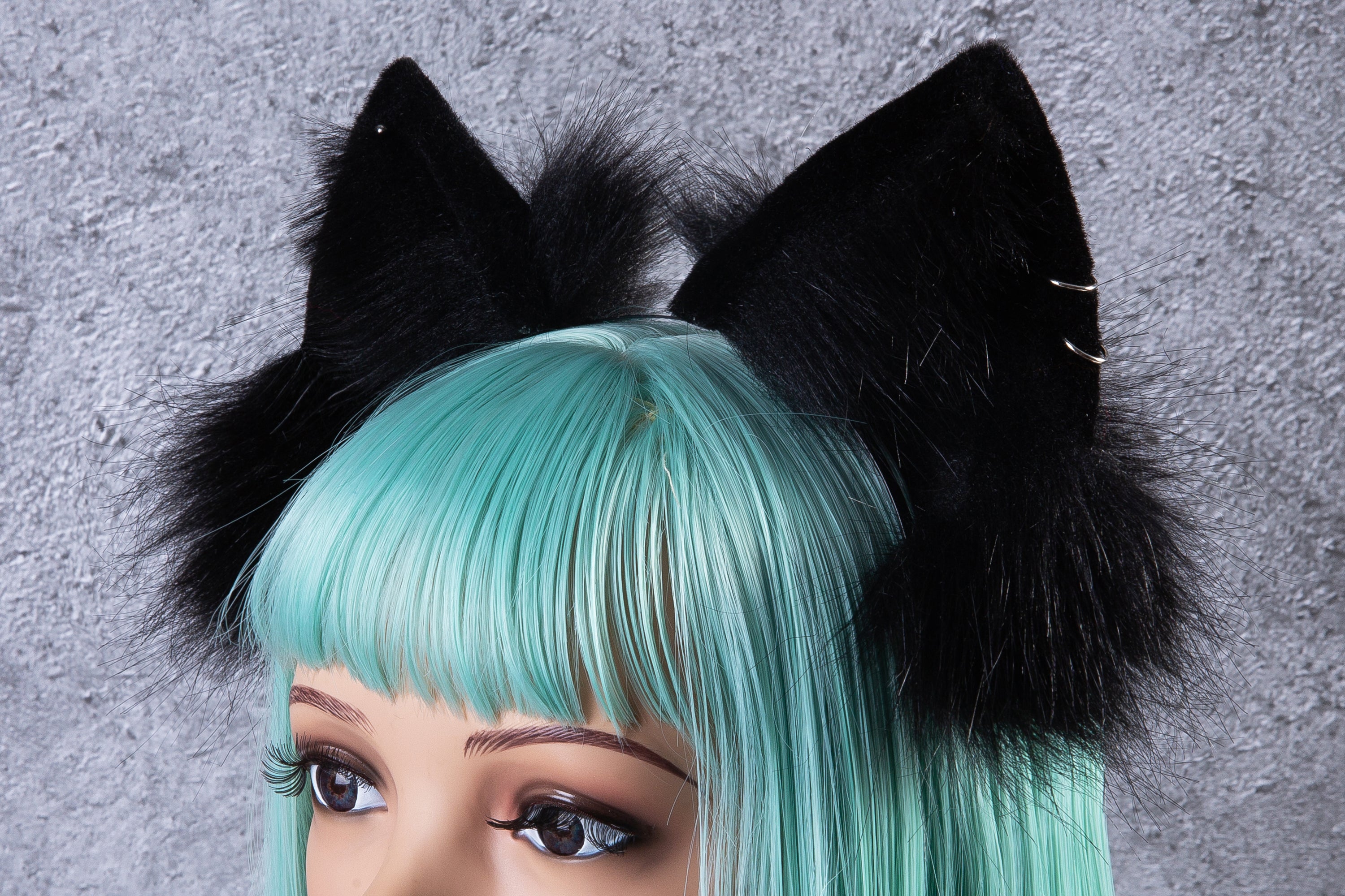 black fox tail and ear fox tail butt plug and ear wolf ear and tail plug nime cosplay neko ear and tail buttplug ass faux fur fox set