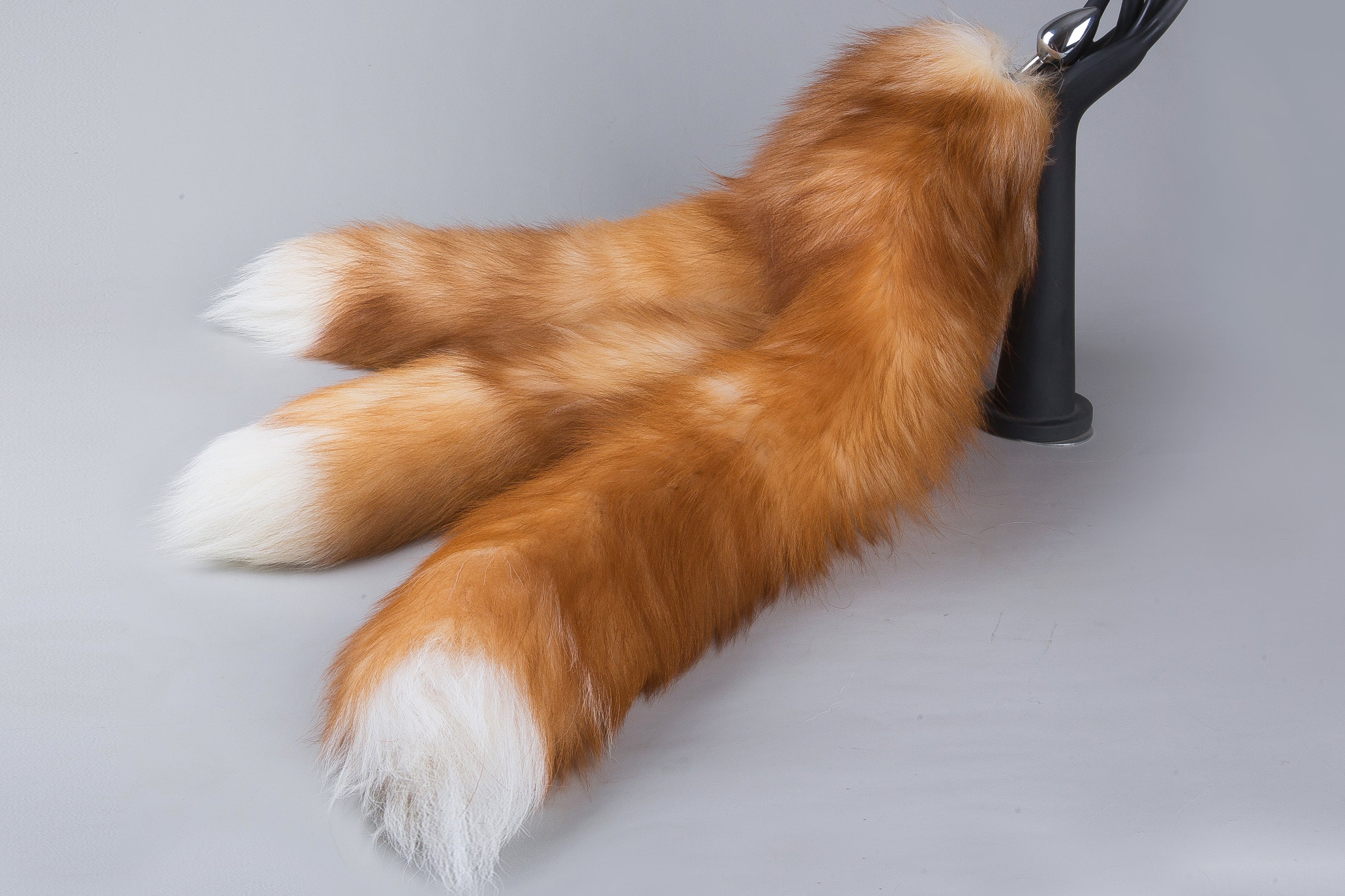 brown 3 tailed kitsune tail butt plug real fox kitsune tail plug long fox tail plug wolf tail buttplug detach sex toy bdsm anime cosplay