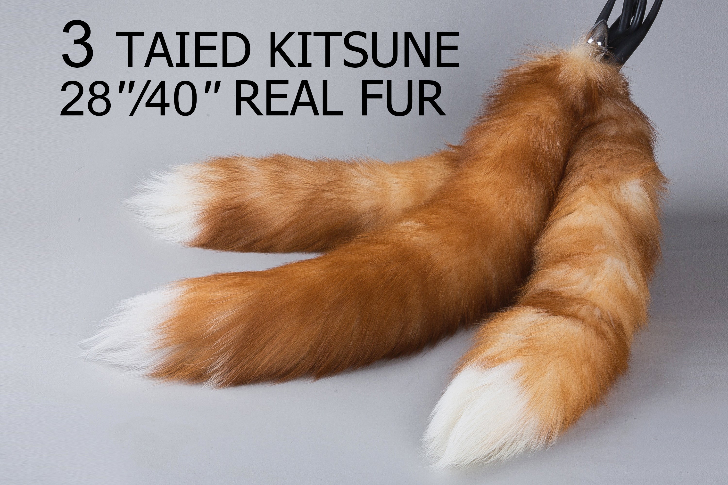 brown 3 tailed kitsune tail butt plug real fox kitsune tail plug long fox tail plug wolf tail buttplug detach sex toy bdsm anime cosplay