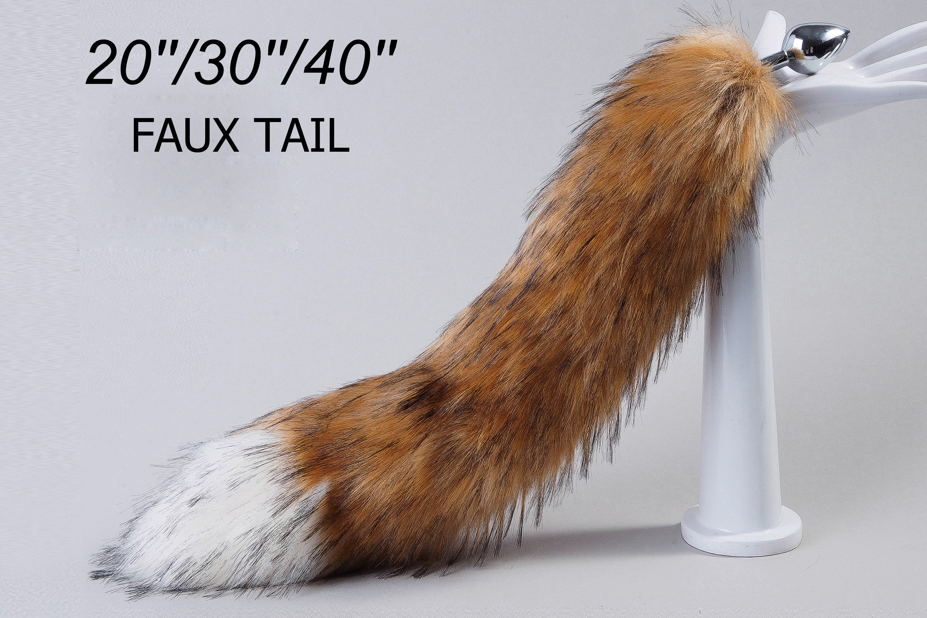 brown fox tail and ear fox tail butt plug and ear wolf ear and tail plug nime cosplay neko ear and tail buttplug ass faux fur fox set