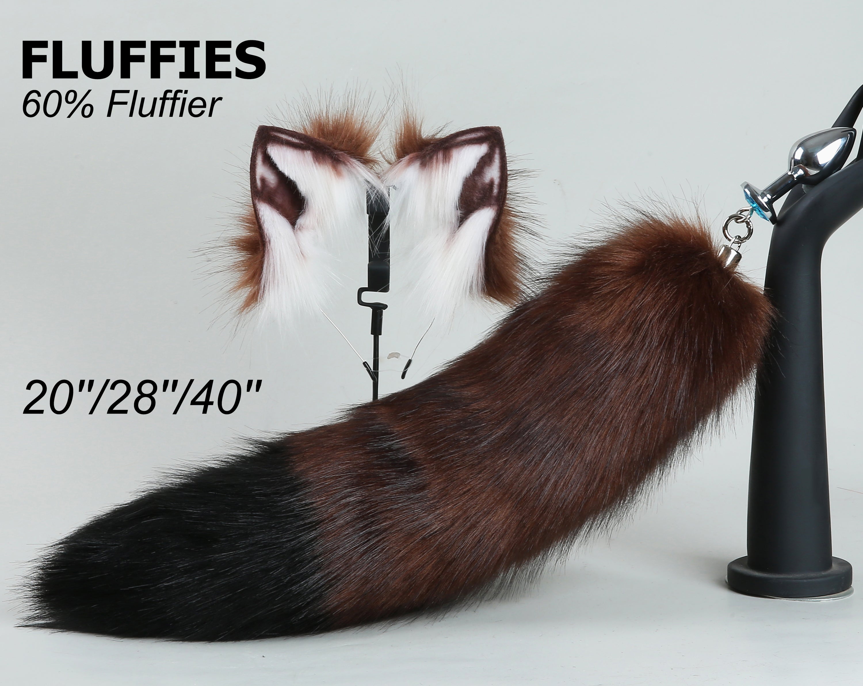 coffee fox tail plug and ear set fox ear fluffy wolf tail butt plug ta Aliriga coffee fox tail plug and ear set fox ear fluffy wolf tail butt plug ta Aliriga