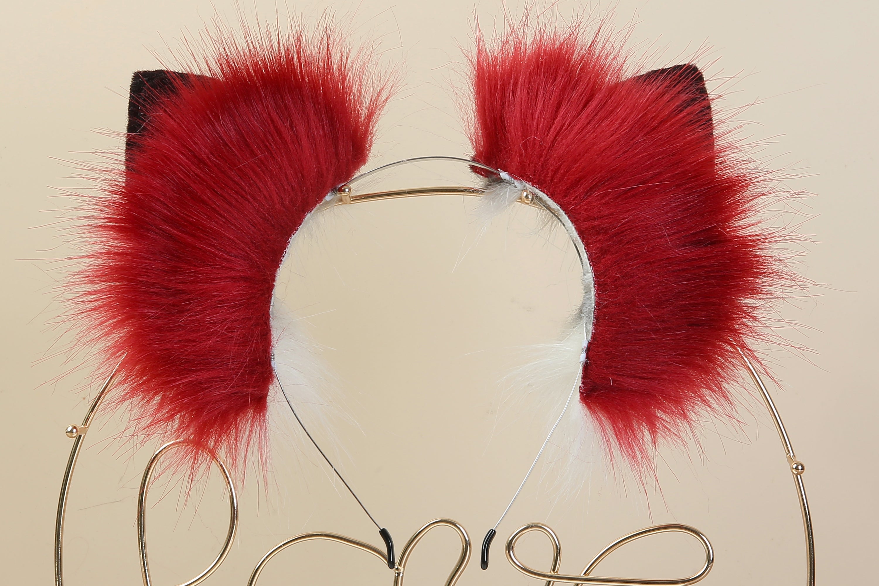 faux fur black red fox tail plug and ear set wolf tail butt plug and ear cat tail buttplug and ear neko cosplay ear sextoy for couple